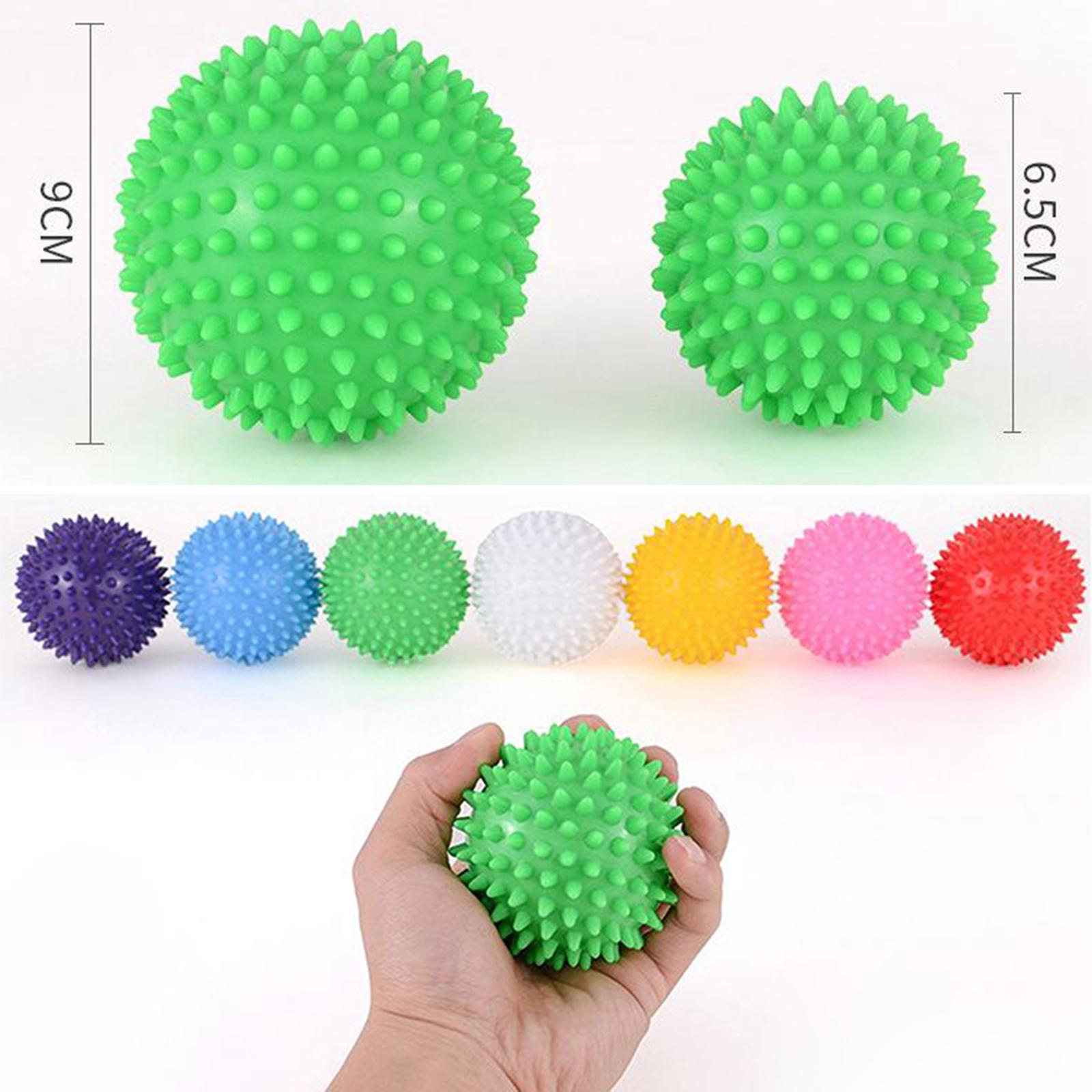 Foot Hand Spiky Massage Ball for Back Body Blood Circulation Massaging 7.5cm pink