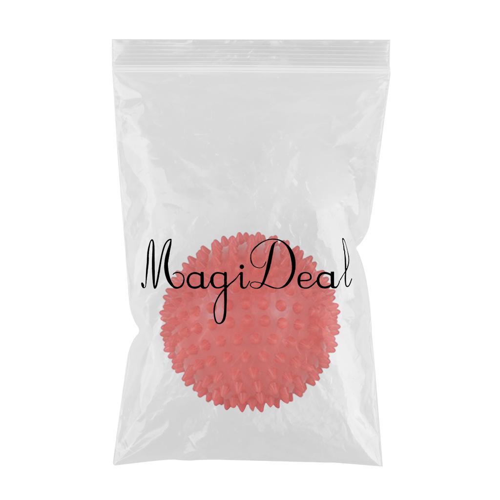 Feet Spiky Massage Ball for Back Body Trigger Point Muscle Relaxation 9cm red