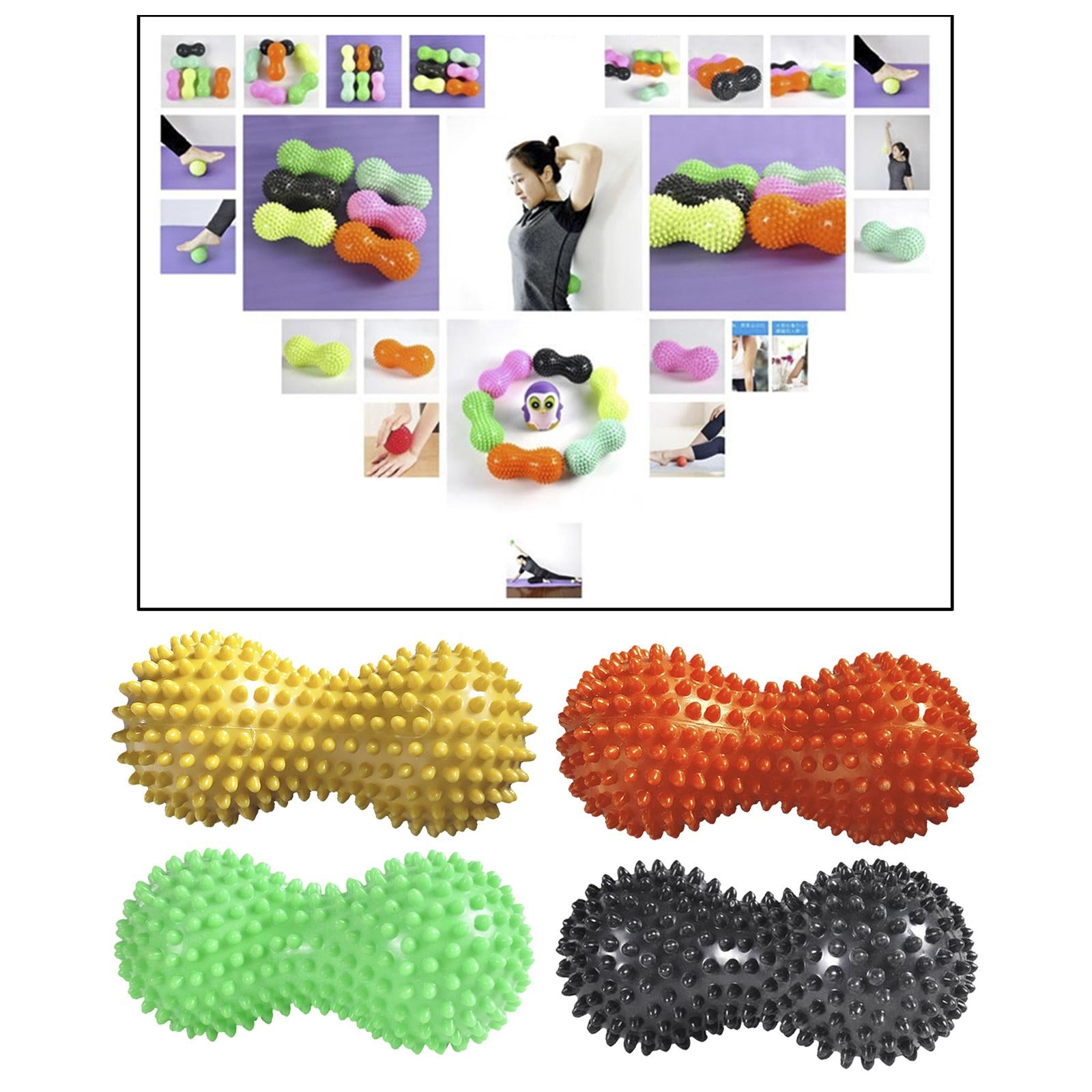 Peanut Roller Massage Ball for Muscle Deep Tissue Myofascial Release Yellow