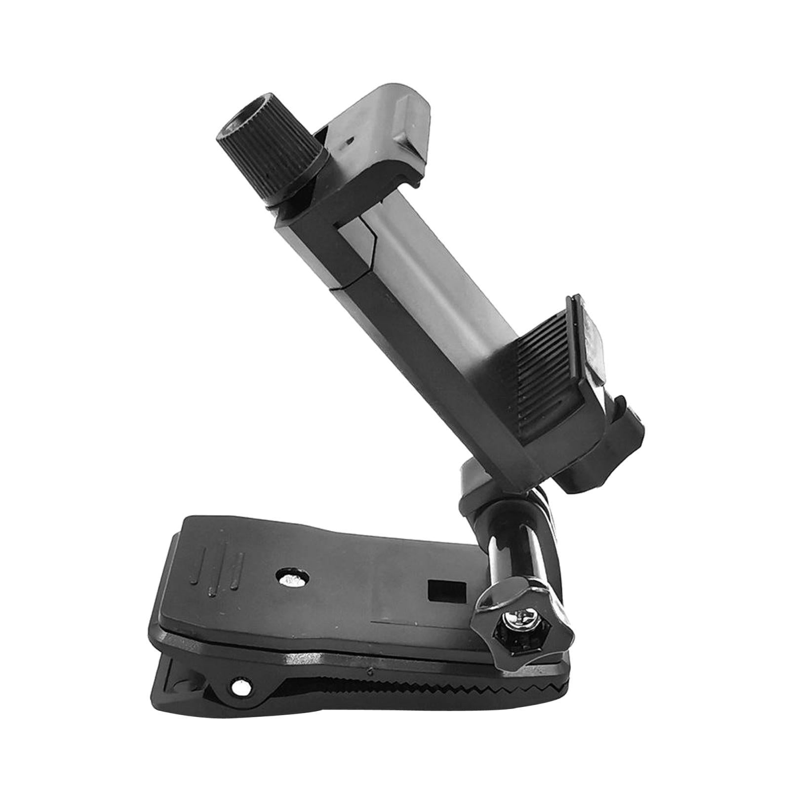 Action Camera Clamp Mount Kit Backpack Strap Clip Holder 360 Degree Rotate