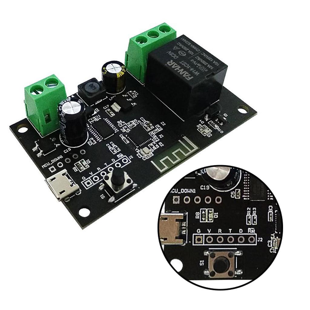 Wireless Inching WiFi Smart Switch Home Relay Module, 5V-32V, Self-locking