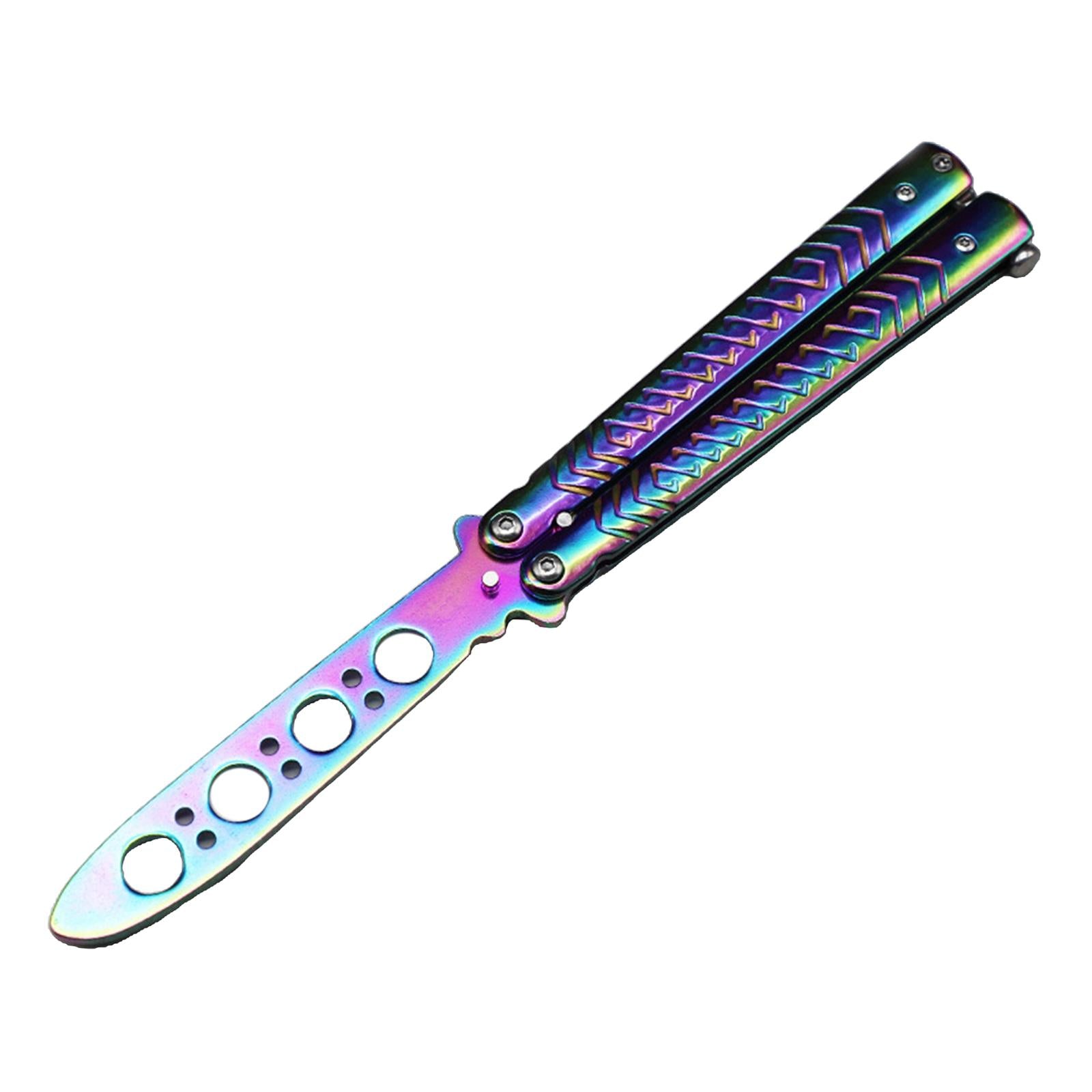 Butterfly Practice Knife Trainer Steel Training Tool Portable Multicolor