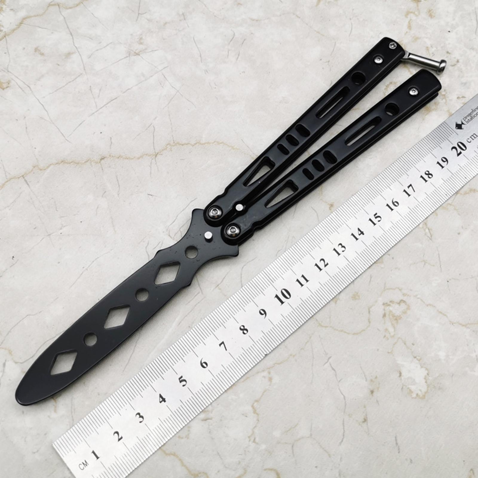 Steel Butterfly Practice Knife Trainer Training Tool Portable Black