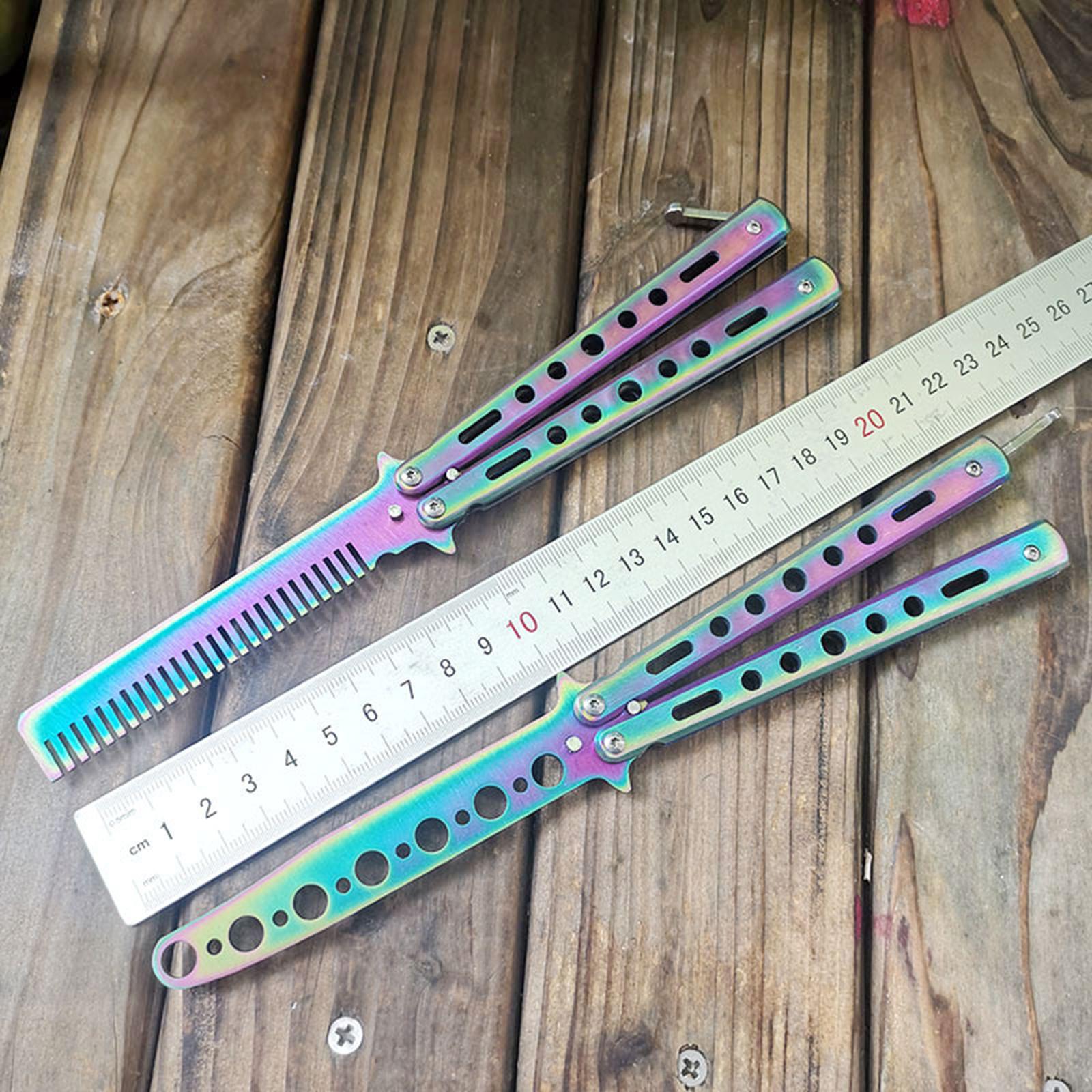 Butterfly Knife Trainer Stainless Steel Martial Arts Practice Swords Style A