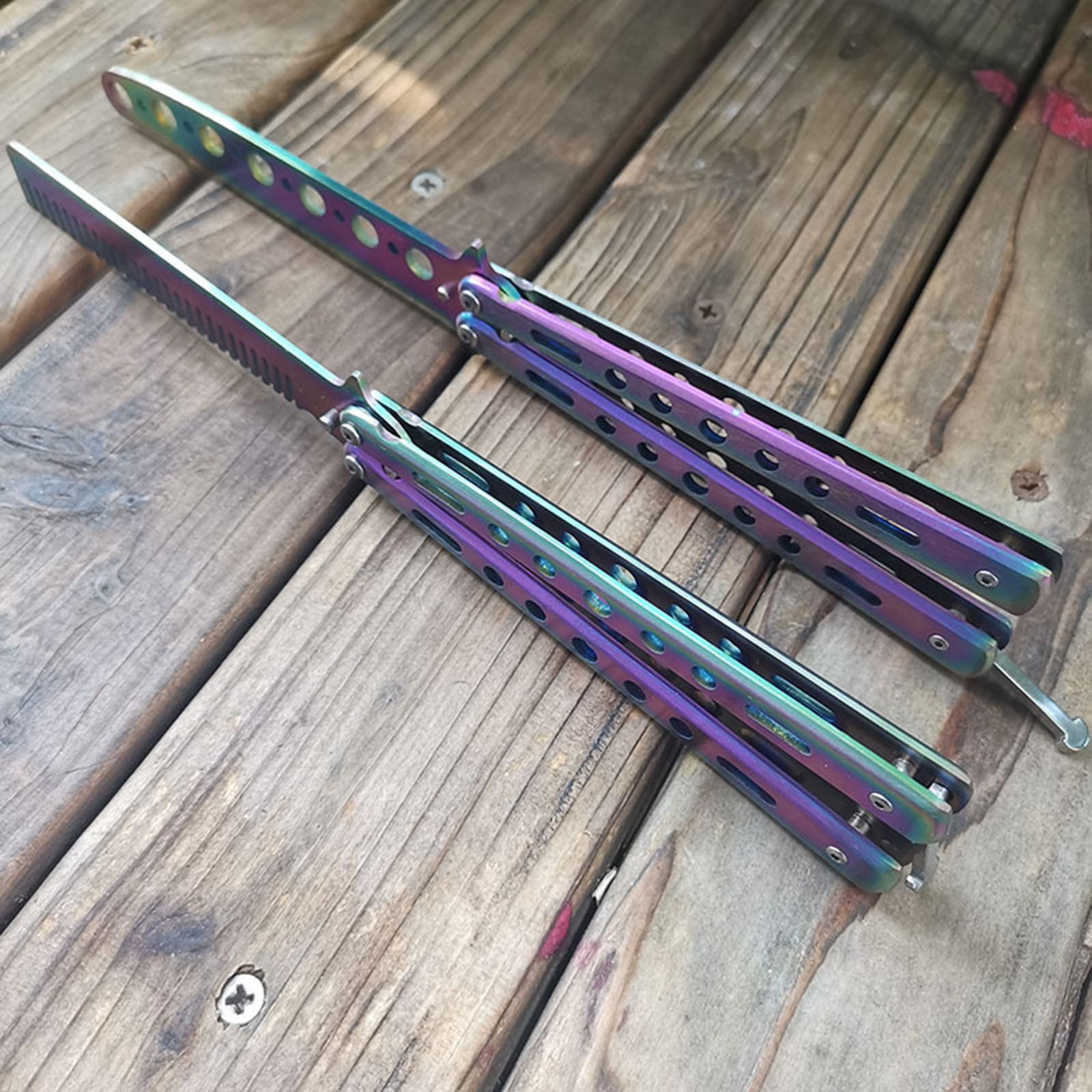 Butterfly Knife Trainer Stainless Steel Martial Arts Practice Swords Style A
