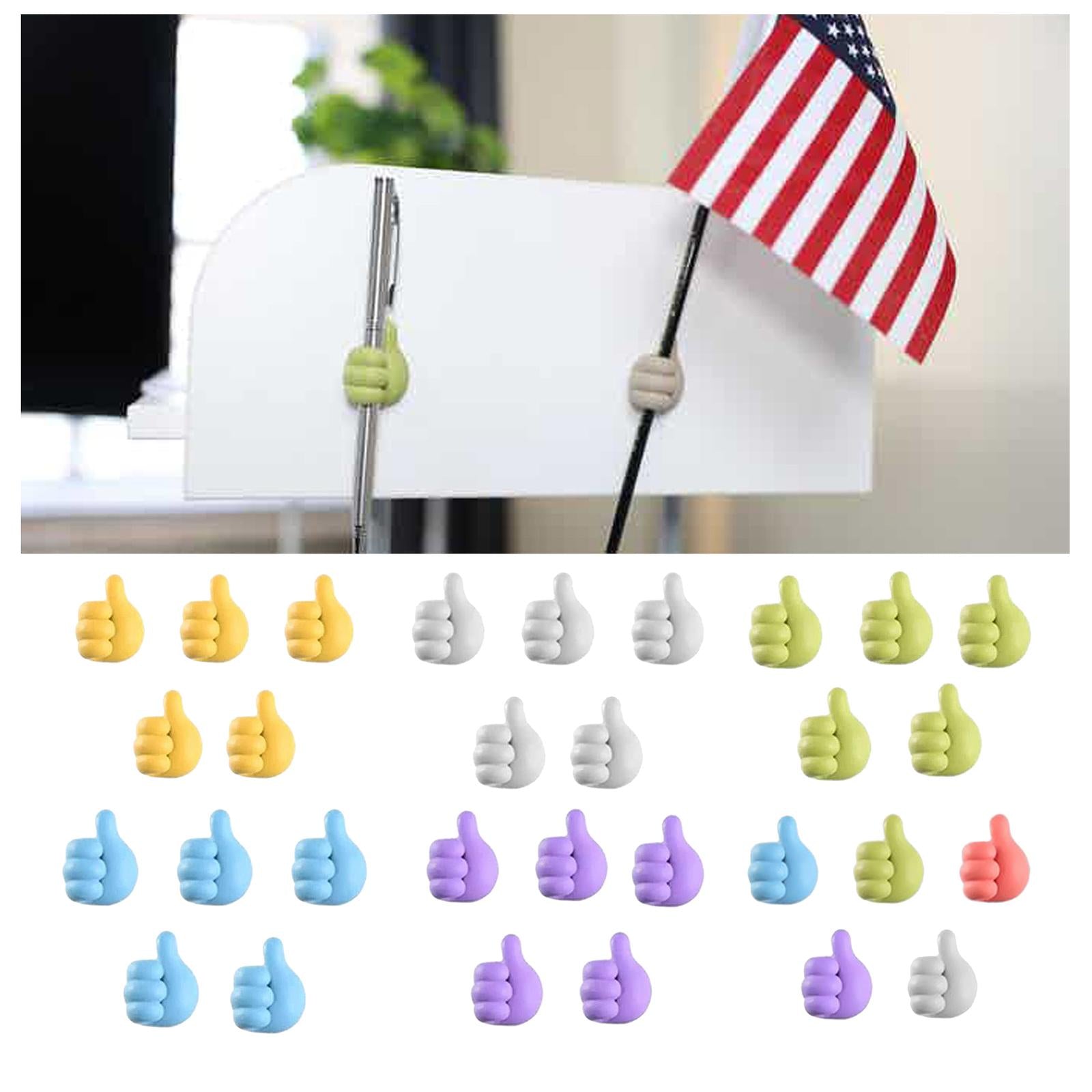 5PCS Cable Clips Organizer Office Household Hooks Clip Holder Yellow