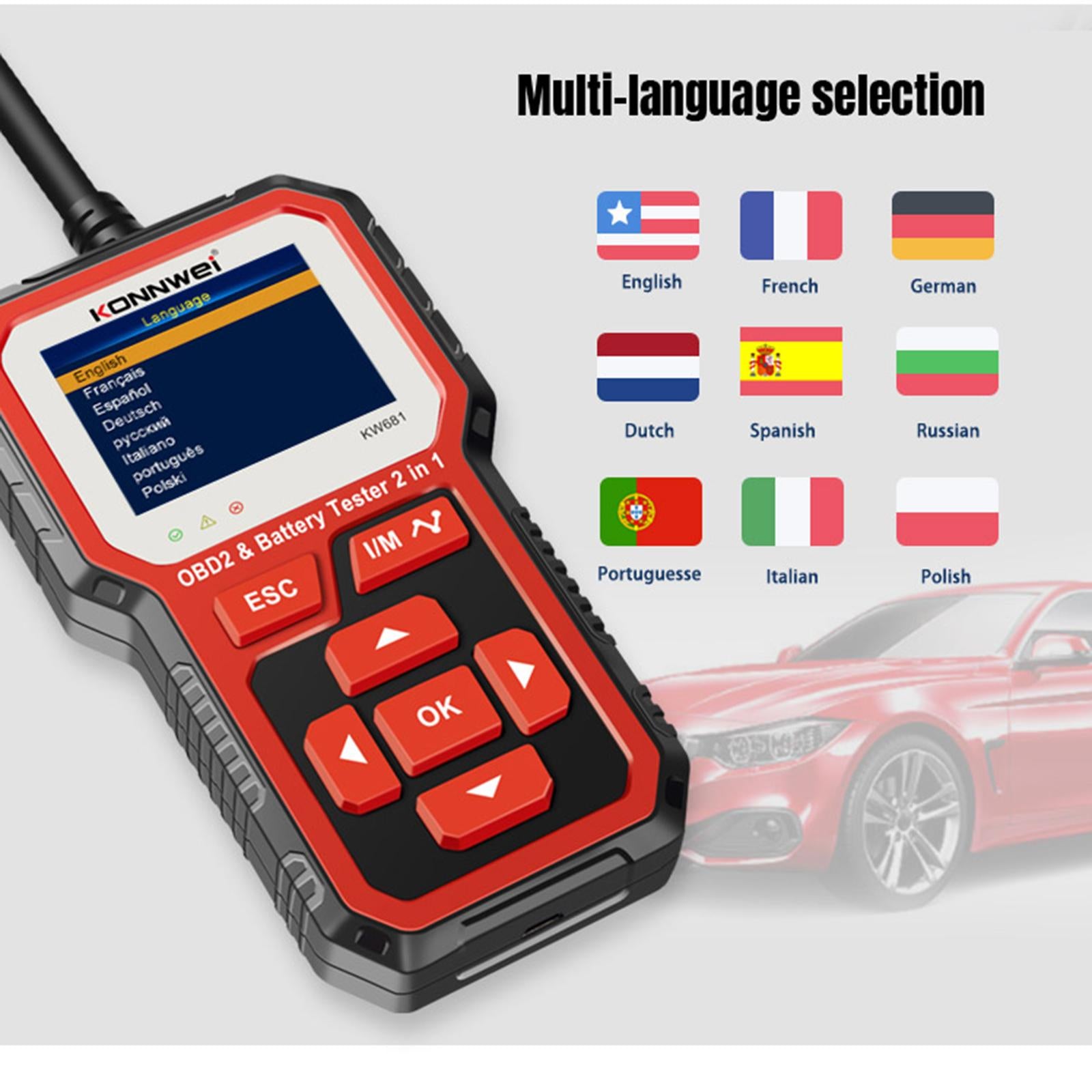 2 in 1 OBD2 Scanner Car Check Engine Tool Auto Diagnostic Scanner
