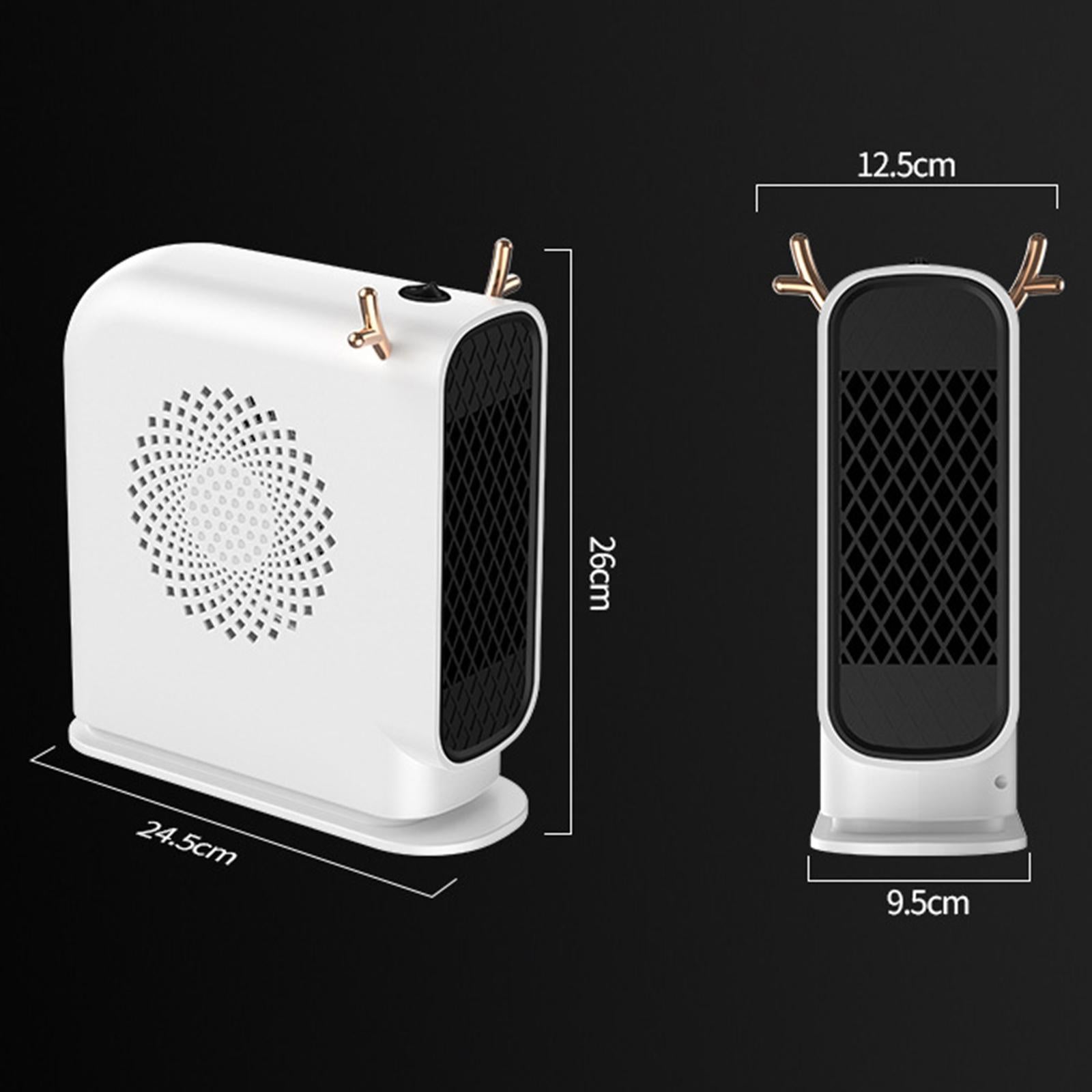 Electric Space Heater Heating Fan Fast Heating for Personal White
