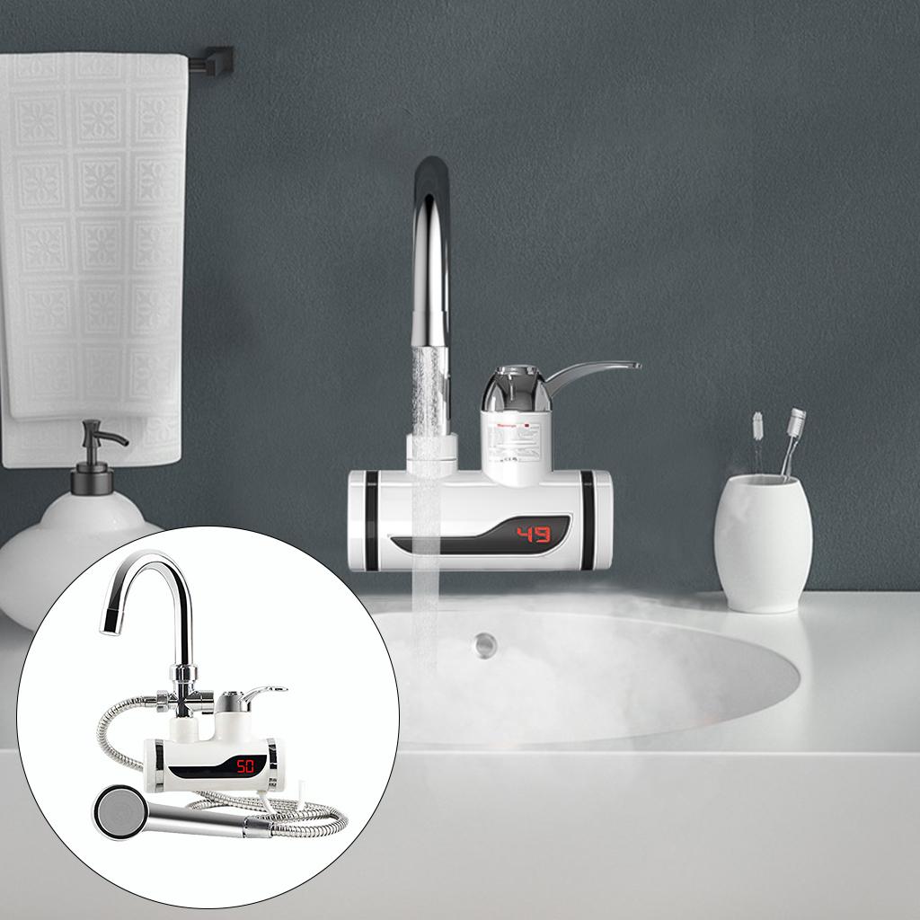 Electric Hot Water Heater Water Heater Faucet for Home Bathroom 110V with Shower Lateral