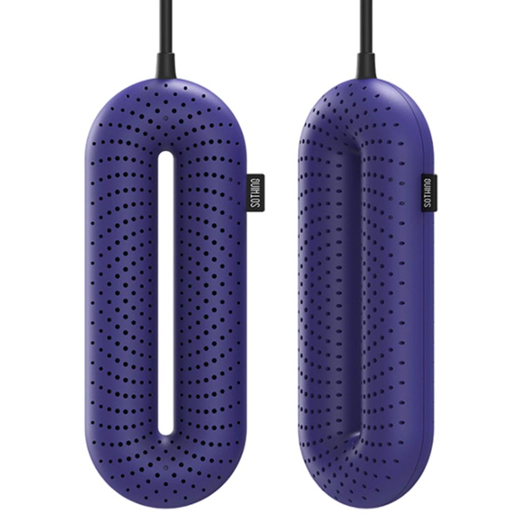 Portable Electric Shoe Dryer Glove Disinfection Wire control Timer Purple