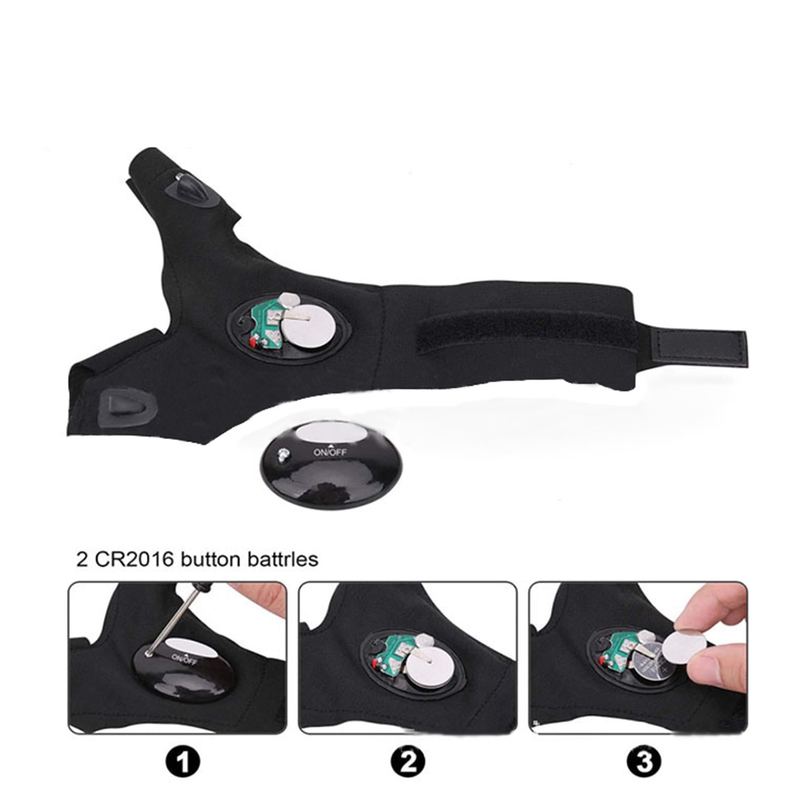 Outdoor Finger Glove LED Light Flashlight Gloves for Fishing Right