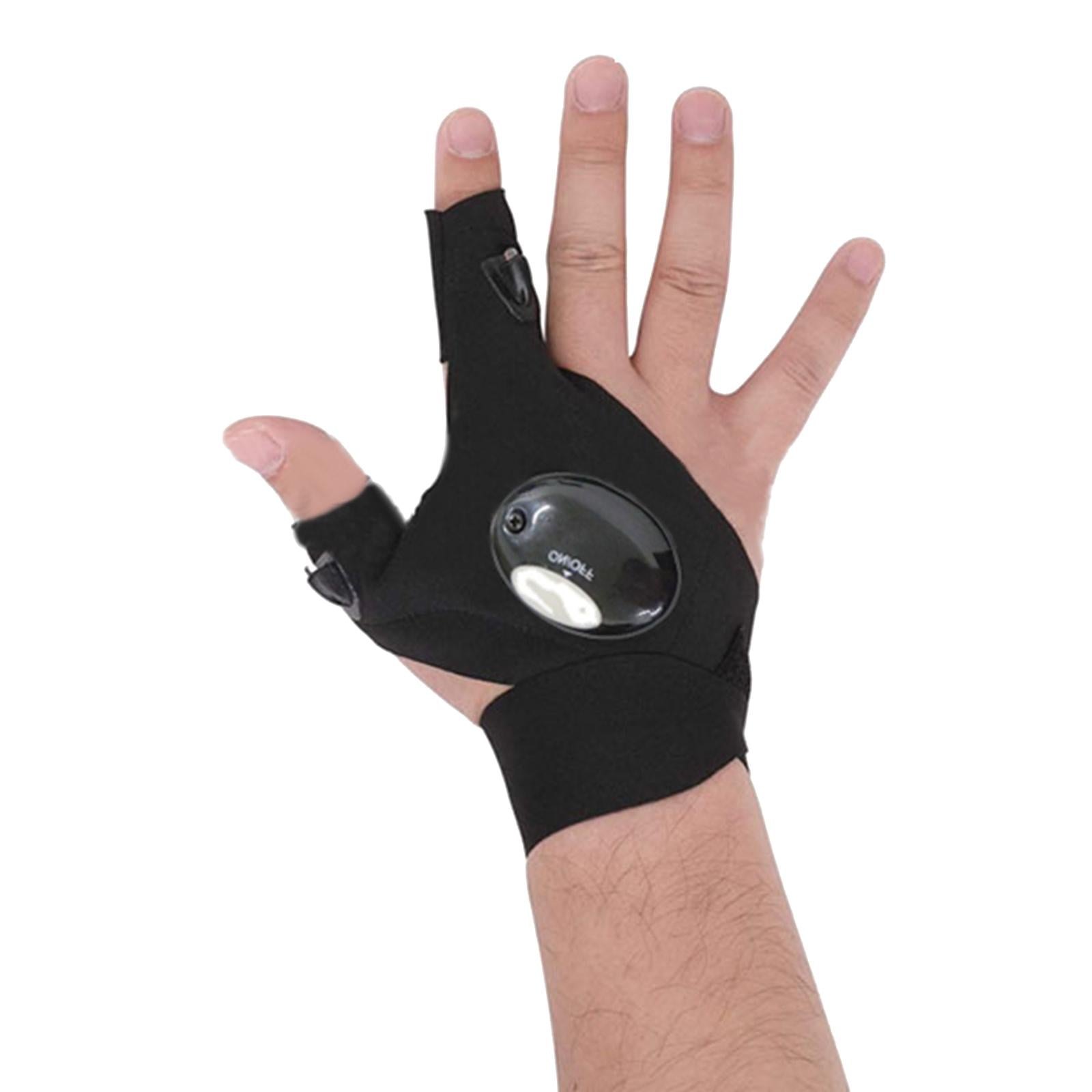 Outdoor Finger Glove LED Light Flashlight Gloves for Fishing Right