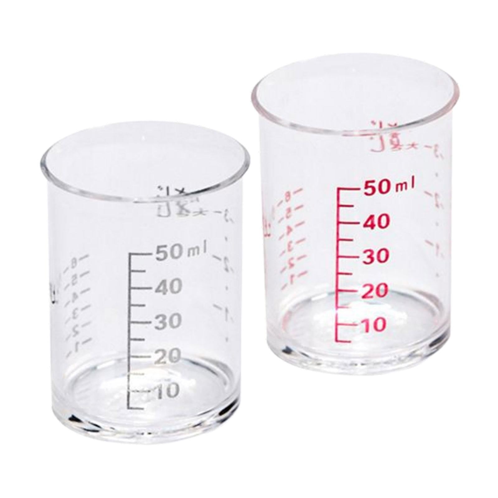 Measuring Cup Heat-Resistant Clear Anti-Freezing for Kitchen Supplies Tools 2pcs no handle