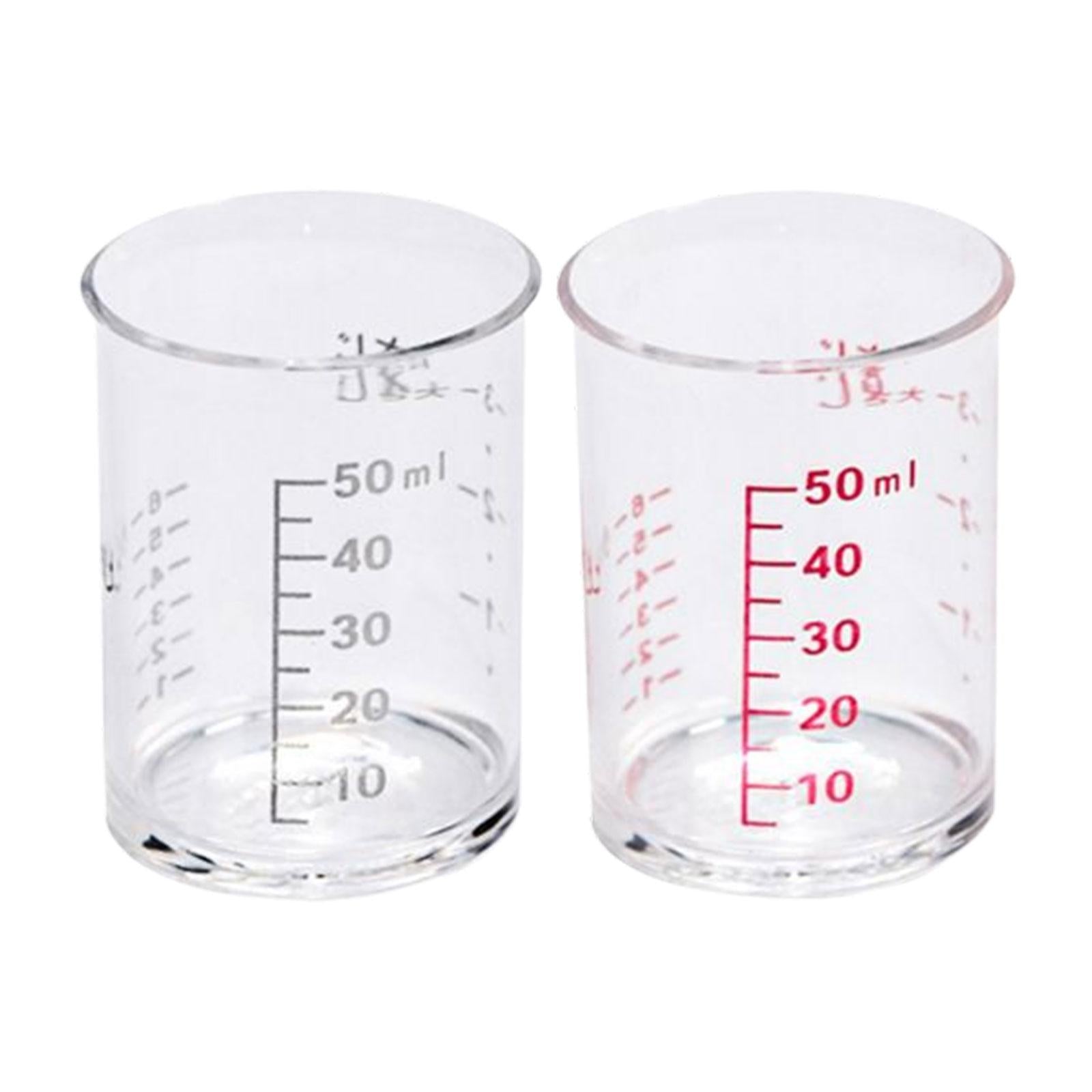 Measuring Cup Heat-Resistant Clear Anti-Freezing for Kitchen Supplies Tools 2pcs no handle
