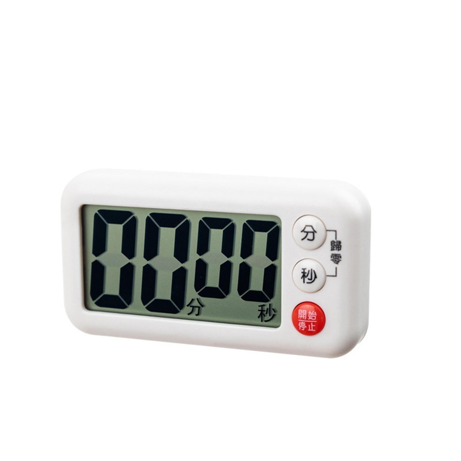 Digital Kitchen Timer, Count Down LED Display for Baking Fitness The Elderly White