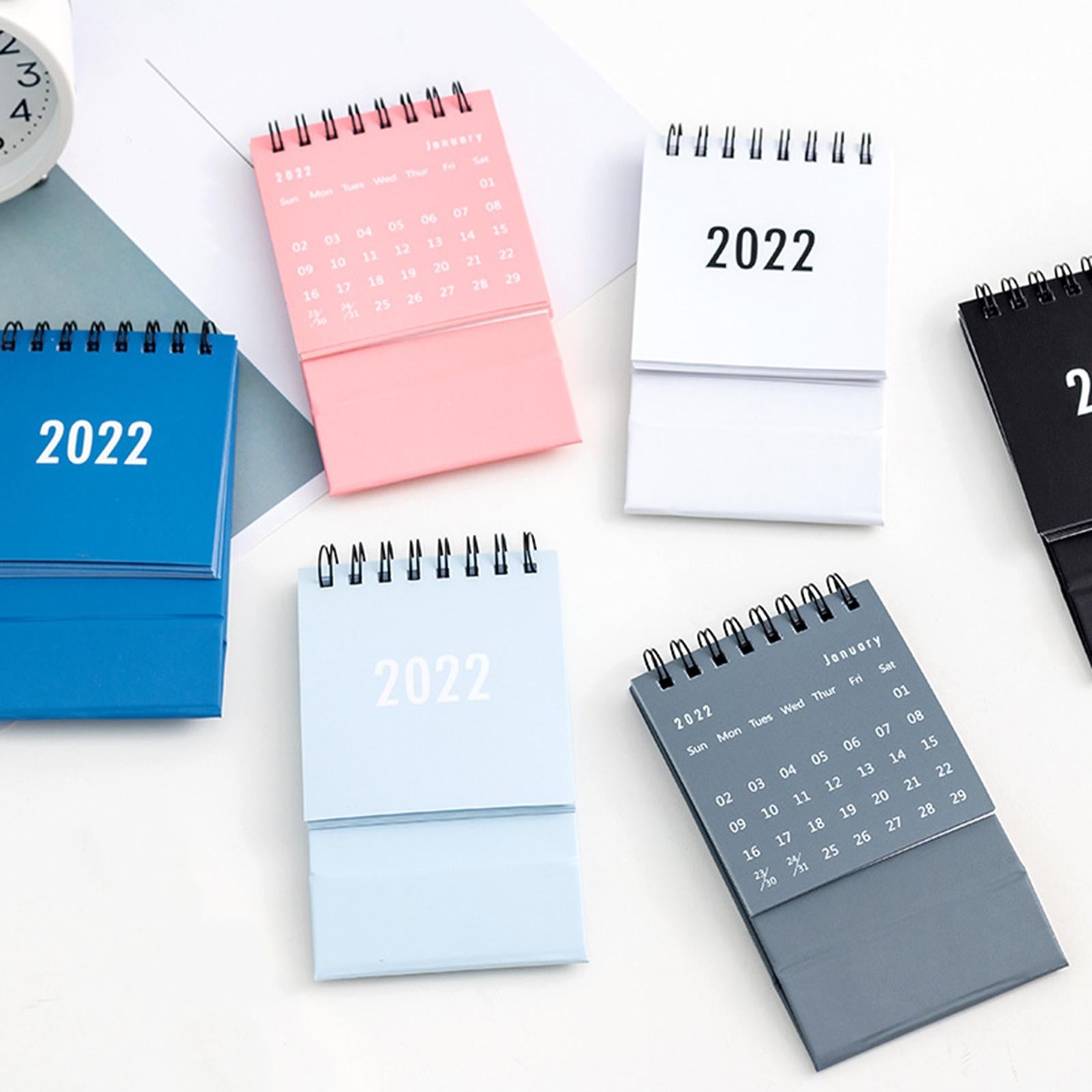 Desktop Calendar Table Work Top Planner Organizer for Home Office White