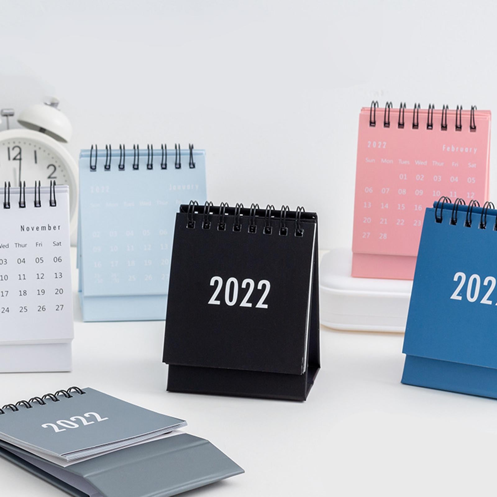 Desktop Calendar Table Work Top Planner Organizer for Home Office Light Blue