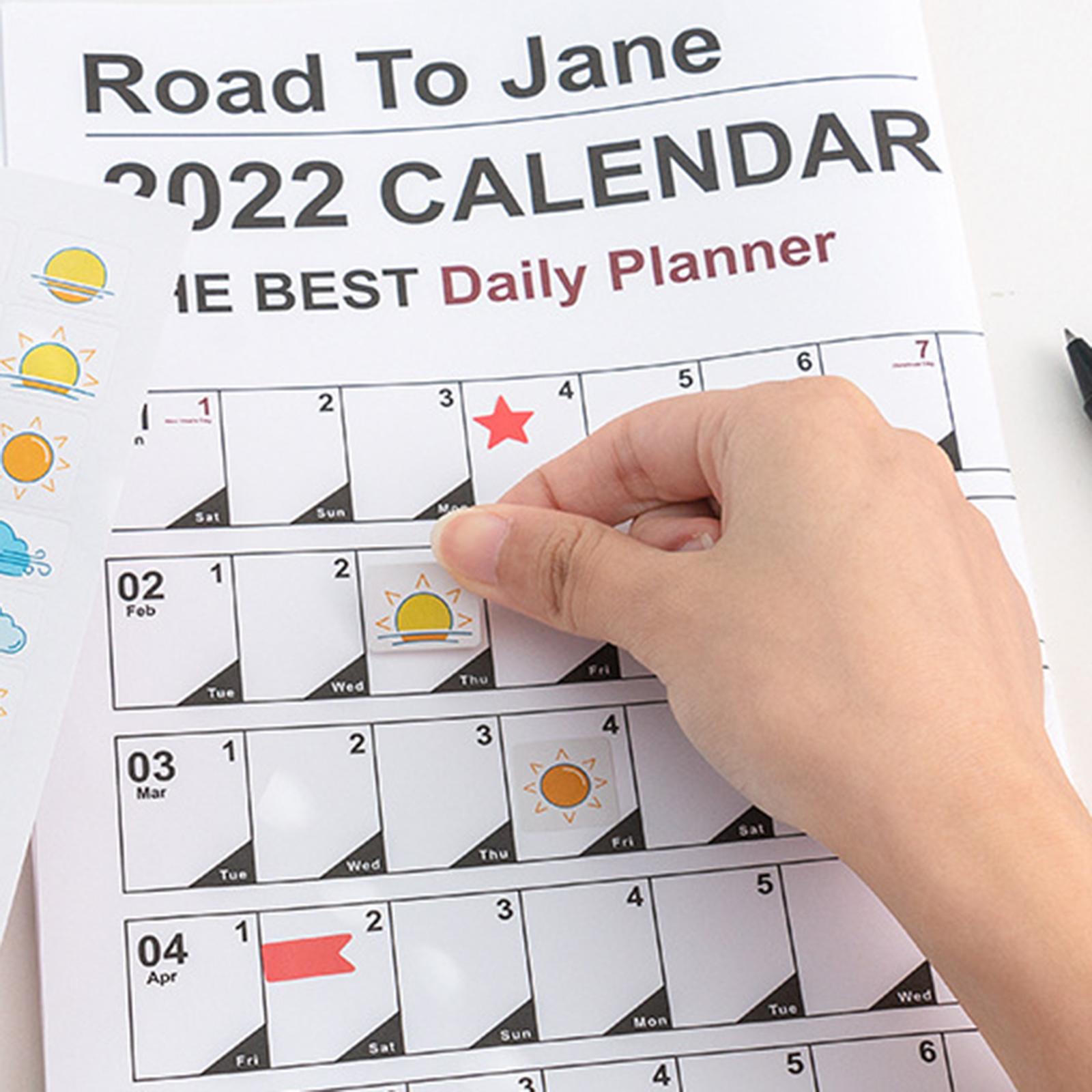 Desktop Calendar Table Work Top Planner Organizer for Home Office Black 2