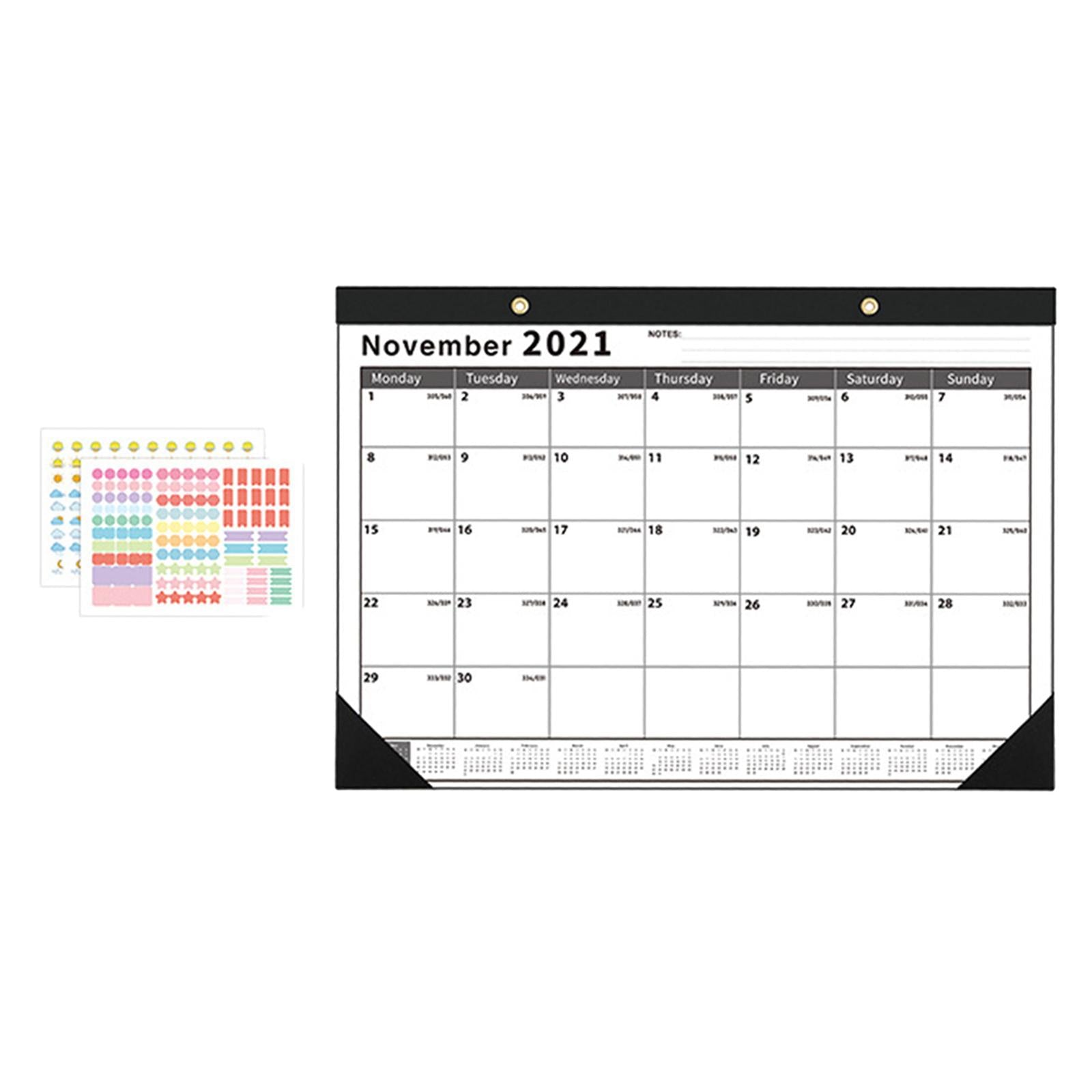 Desktop Calendar Table Work Top Planner Organizer for Home Office Black 2