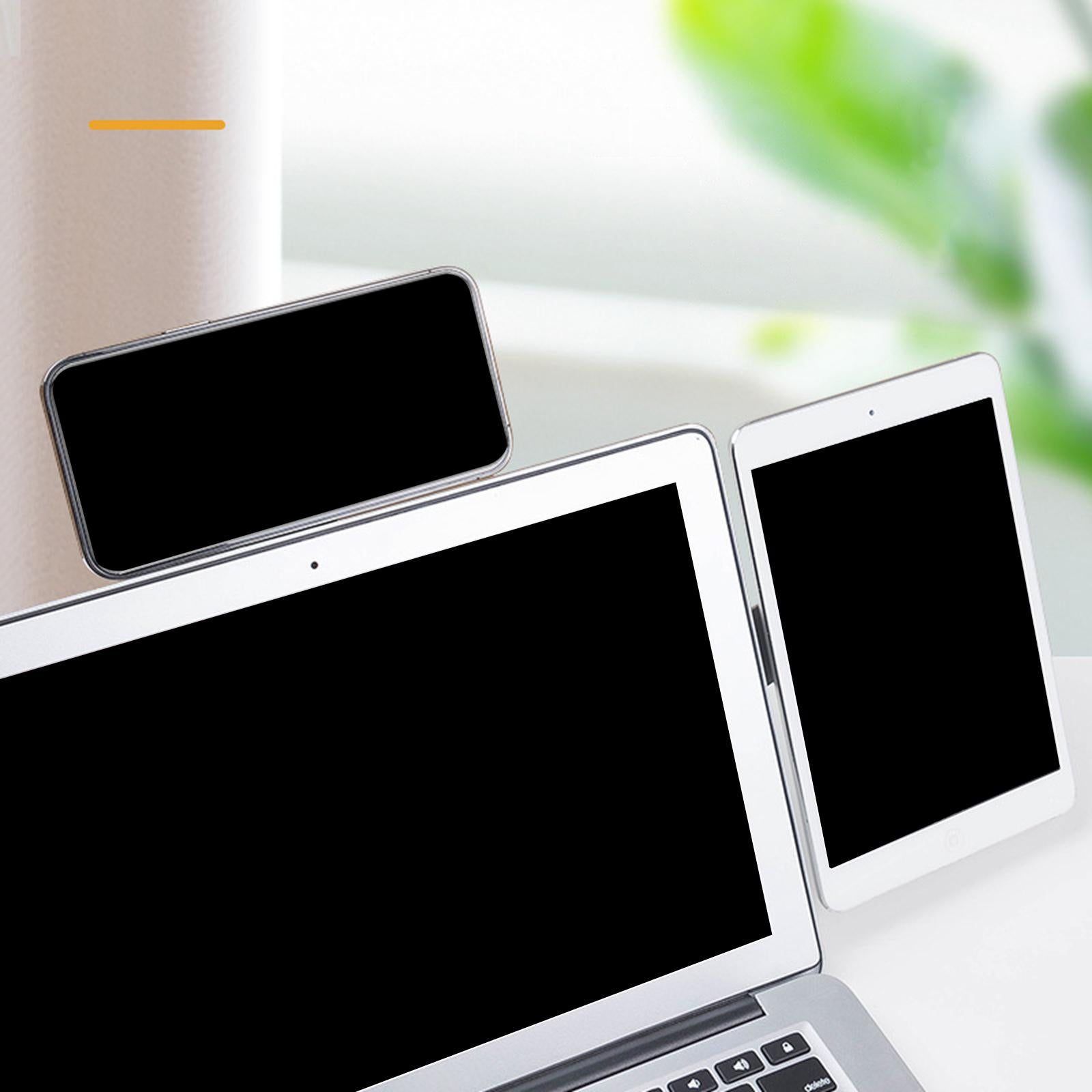 Expansion Laptop Phone Bracket Side Phone Holder for Computer Phone Gray