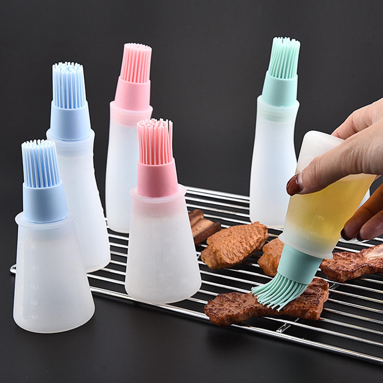 BBQ/Pastry Basting Brushes Oil Dispenser Bottle High Temperature for Kitchen Pink