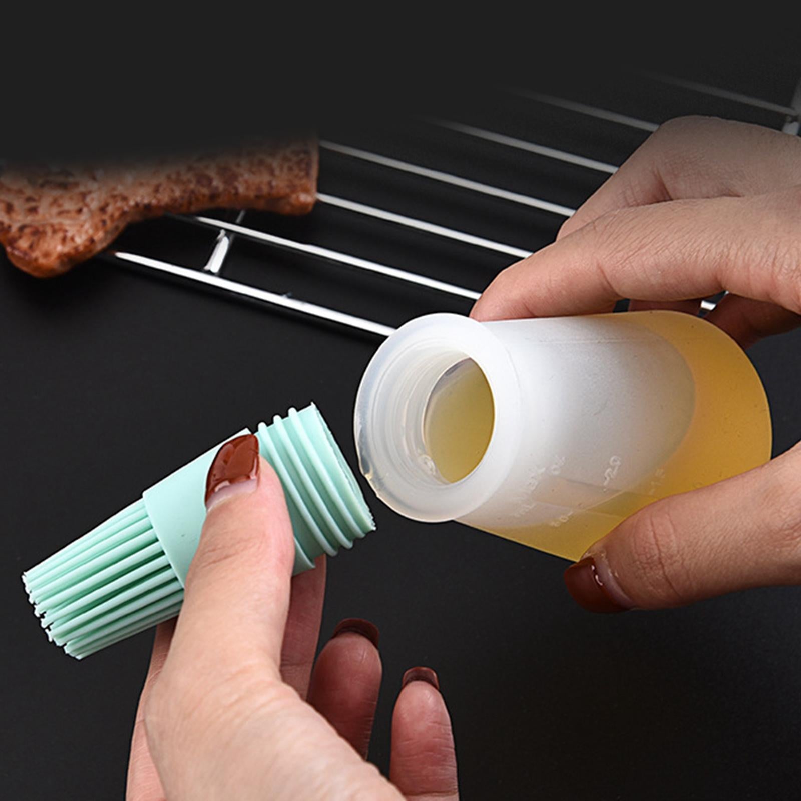 BBQ/Pastry Basting Brushes Oil Dispenser Bottle High Temperature for Kitchen Blue