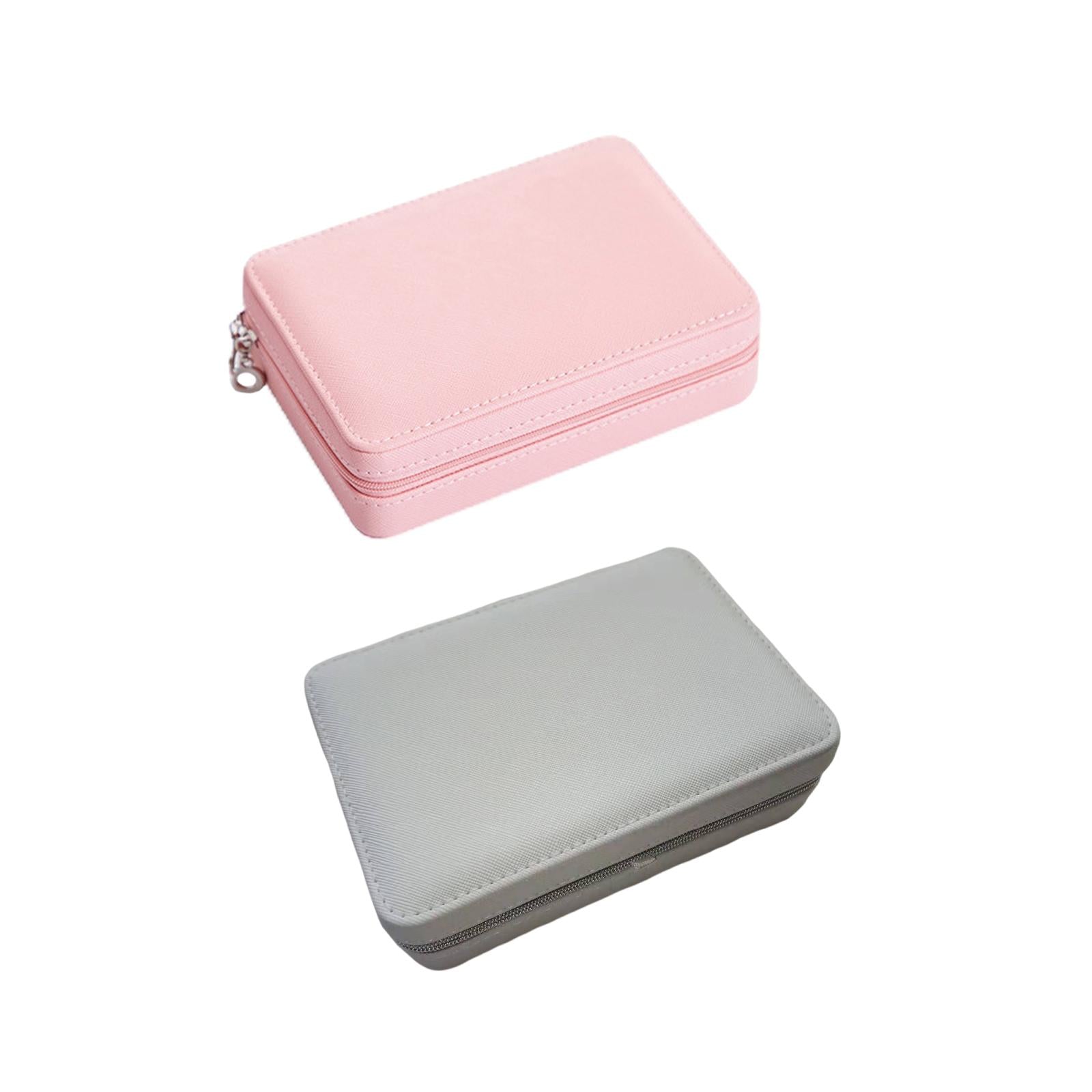 Portable Jewelry Storage Case Earrings Jewelry Organizer for Women Pink