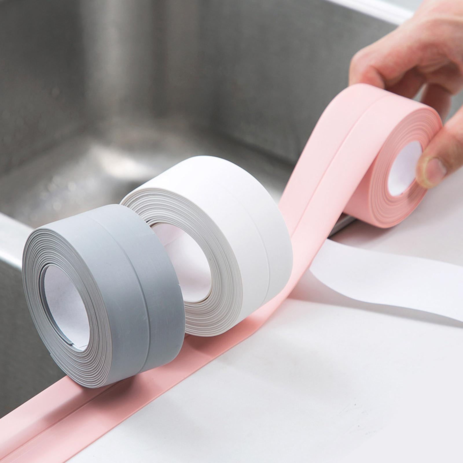 PVC Sealing Strip Tape 3.2M Length for Toilet Kitchen Wall Corner Edge gray