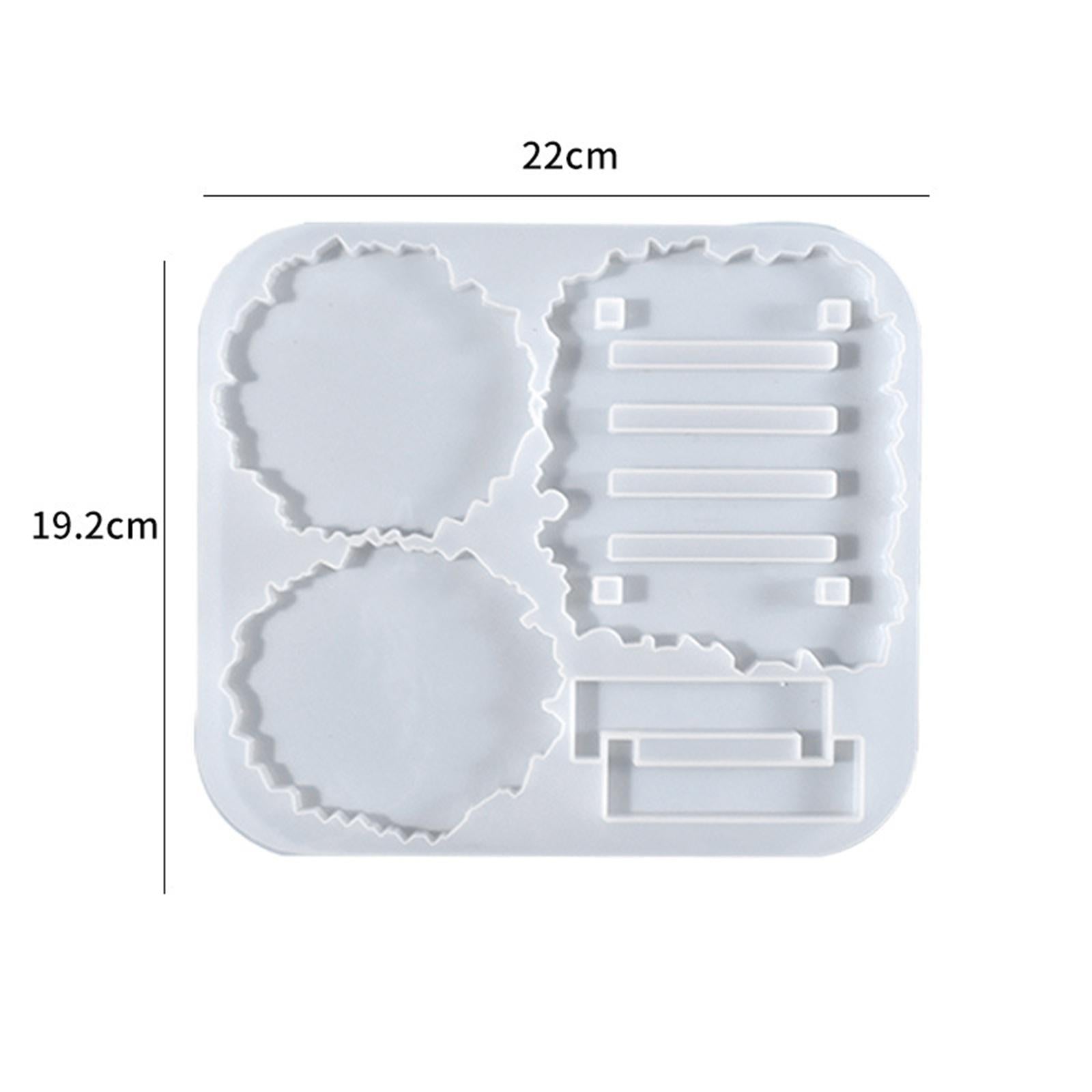 Epoxy Resin Coaster Casting Mold DIY Crafts 8.6x7.6x0.4inch Durable Material