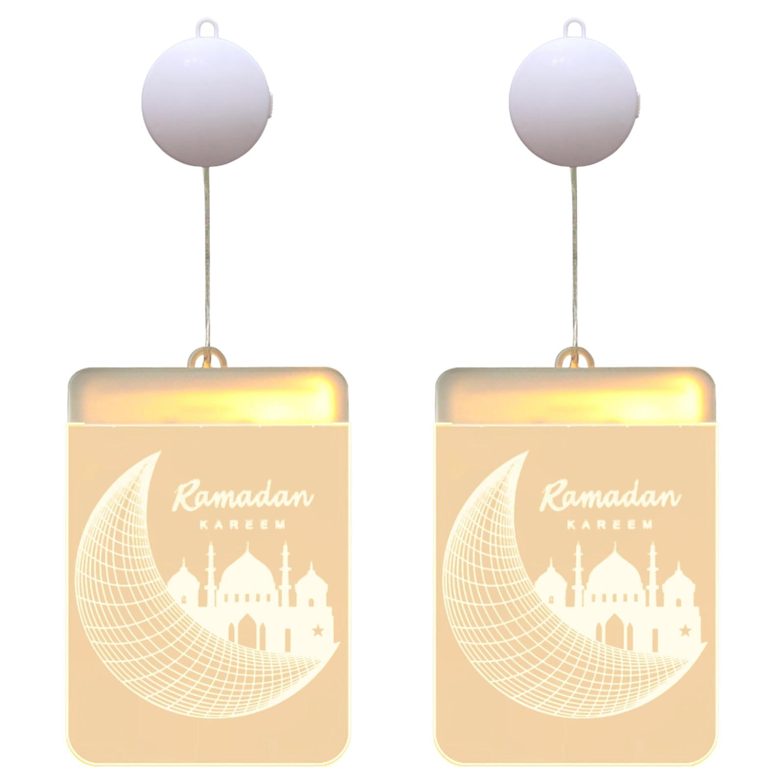 Ramadan Eid Moon LED Lamp Festival Light Battery Powered Home Decor Castle