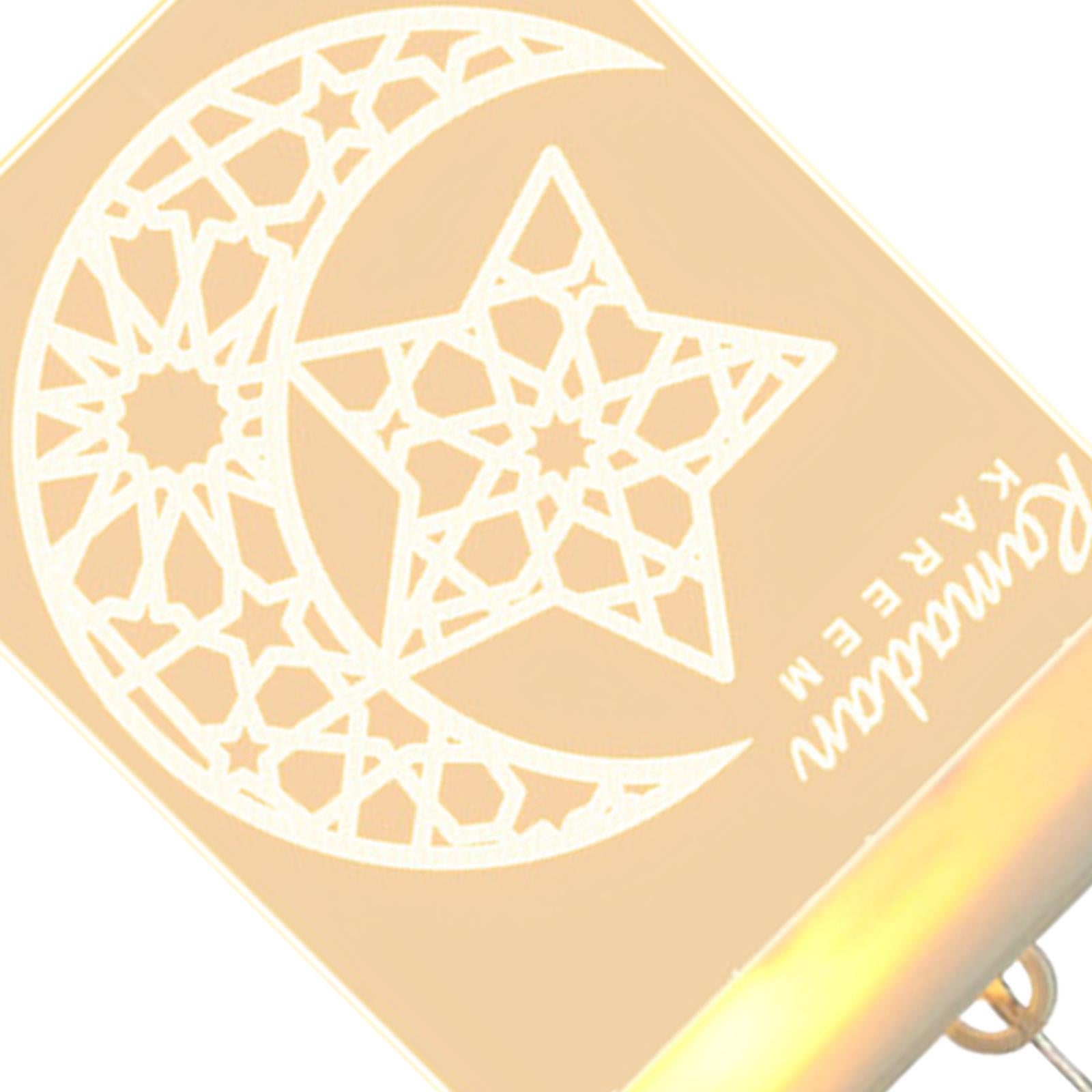 Ramadan Eid Moon LED Lamp Festival Light Battery Powered Home Decor Star