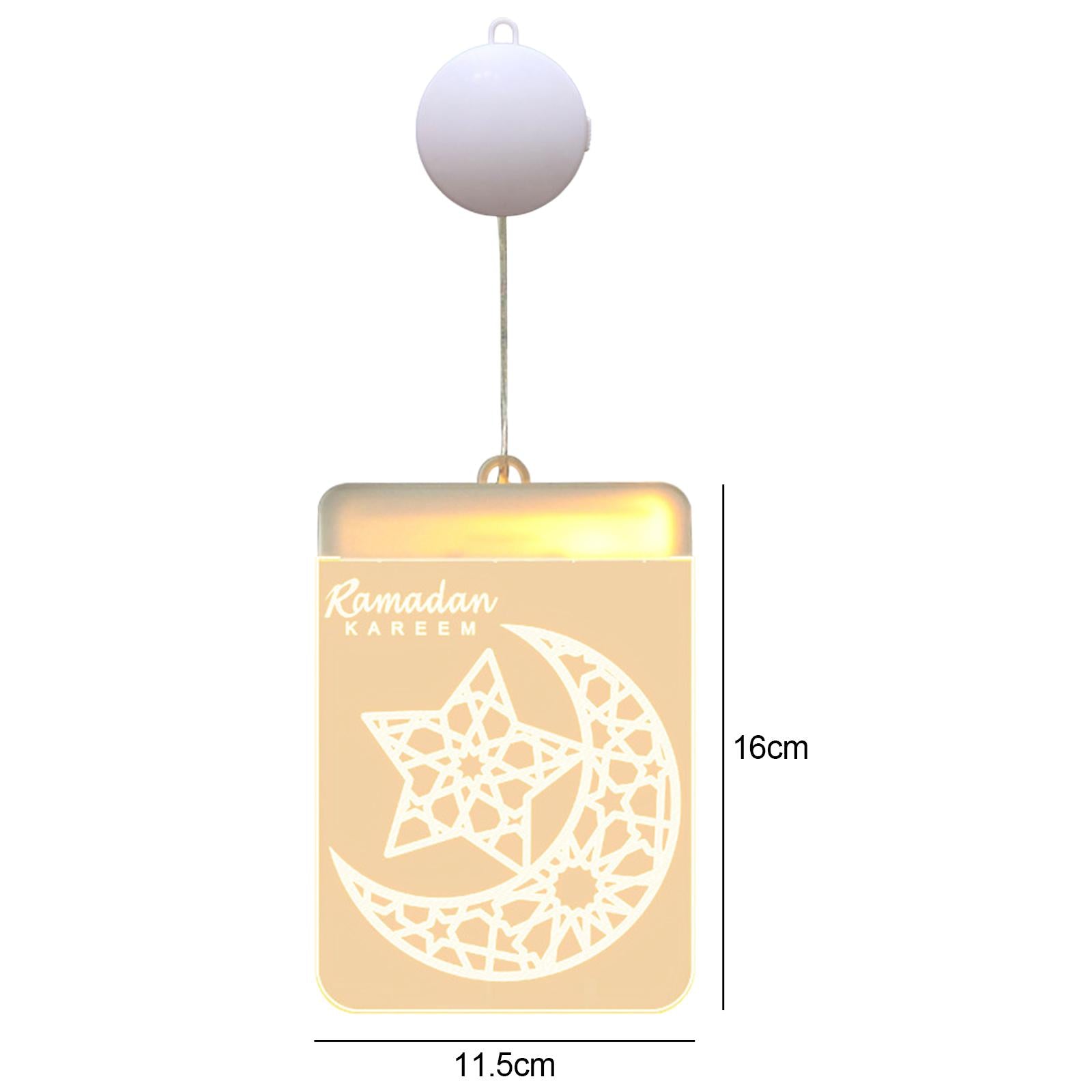 Ramadan Eid Moon LED Lamp Festival Light Battery Powered Home Decor Star