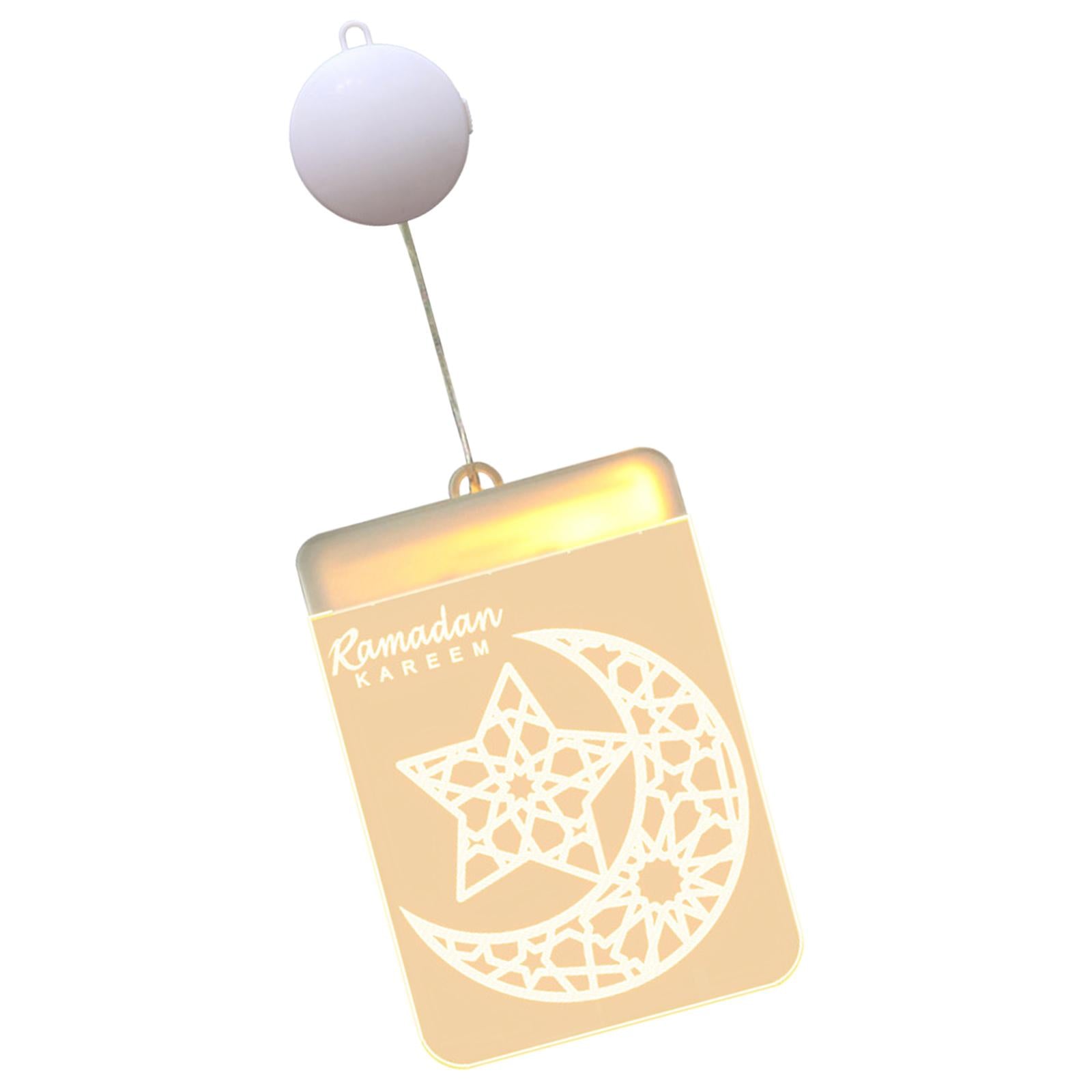 Ramadan Eid Moon LED Lamp Festival Light Battery Powered Home Decor Star