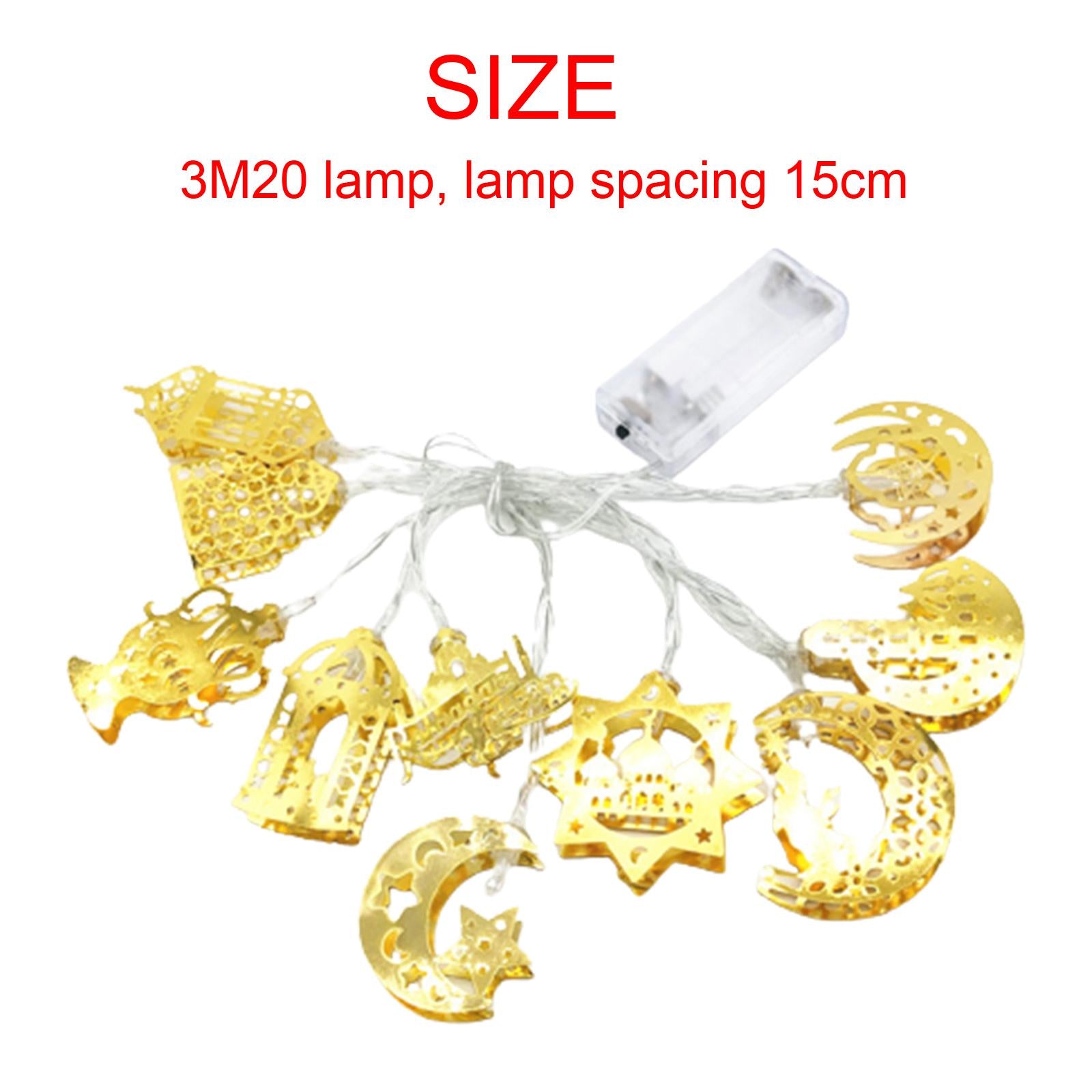 Eid Decoration Light Ramadan Decor Light Curtain Light for Patio 3 Meters