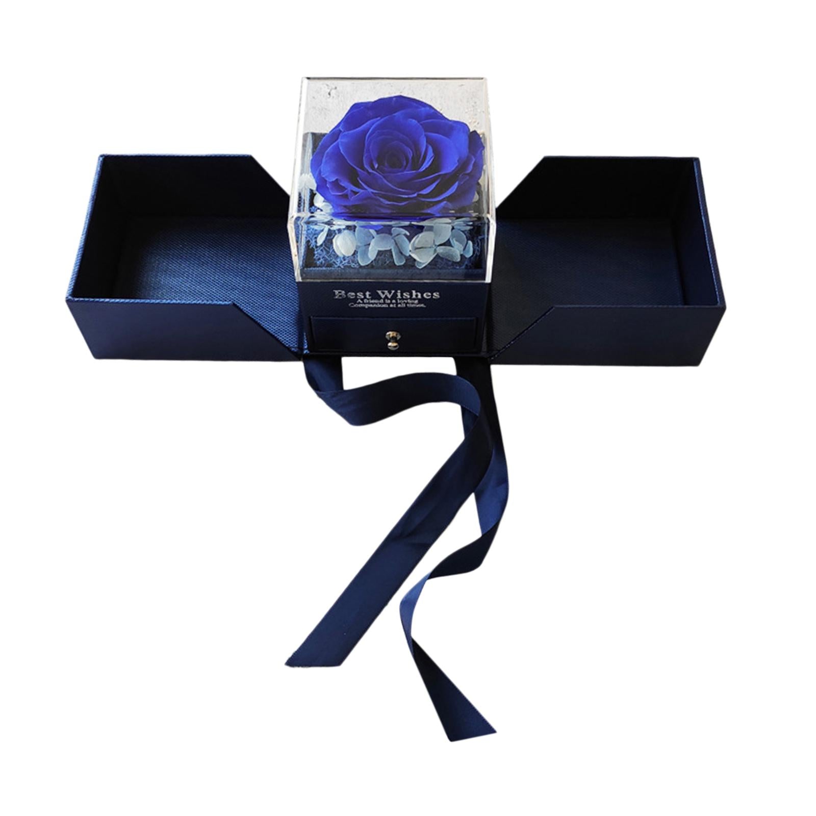 Natural Preserved Rose Eternal Rose for Valentines Day Mothers Day Women blue