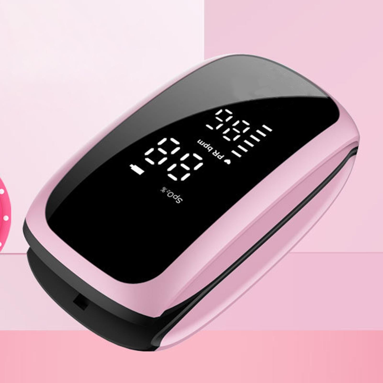 Portable Fingertip Pulse Oximeter Blood Oxygen Saturation Monitor Pink