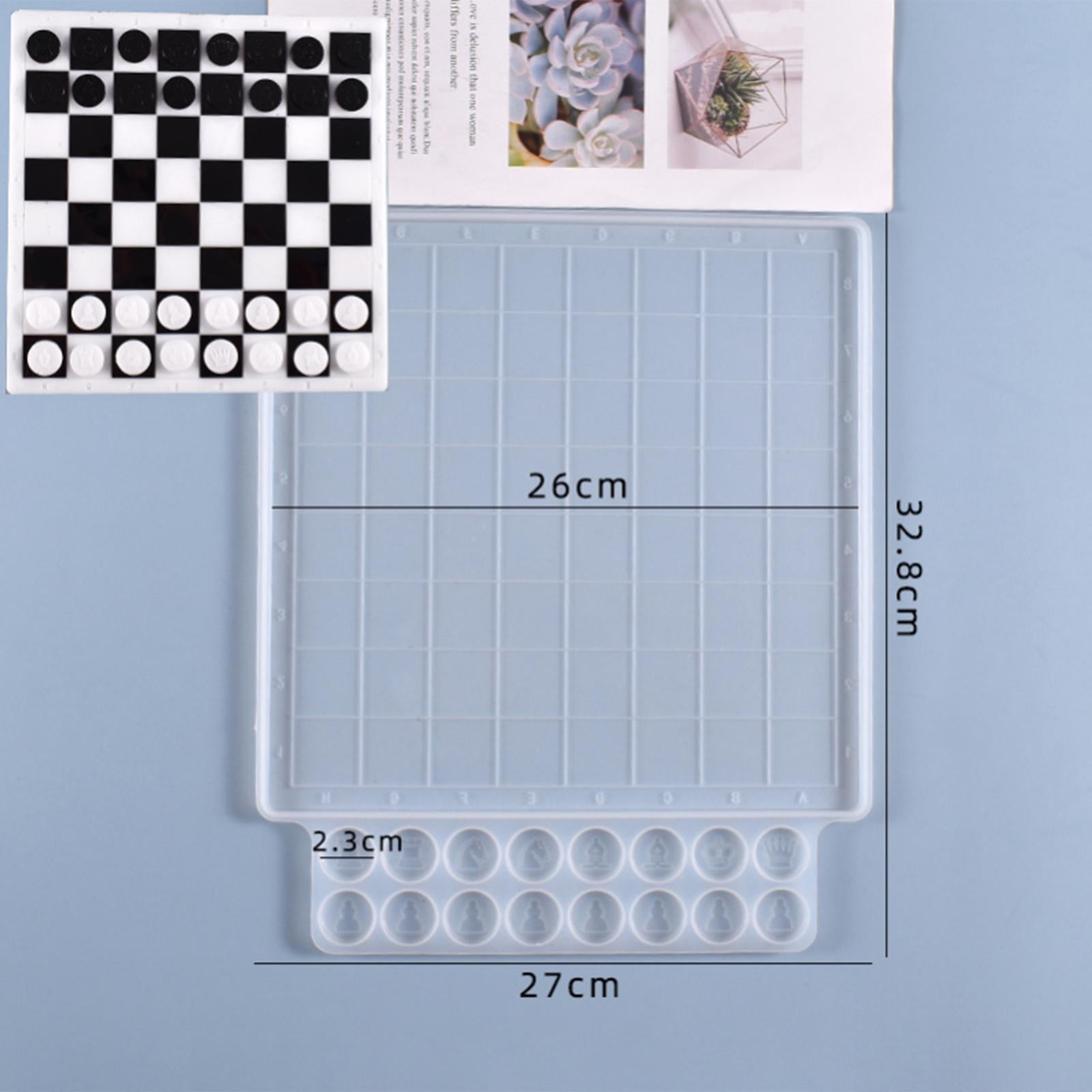 Chess Board Epoxy Mold 3D Resin Molds for DIY Crafts Making Gift