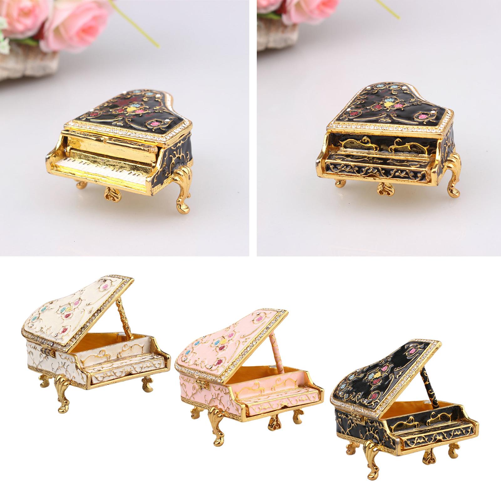 Classic Piano Model Musical Boxes Educational Toy Home Decor White