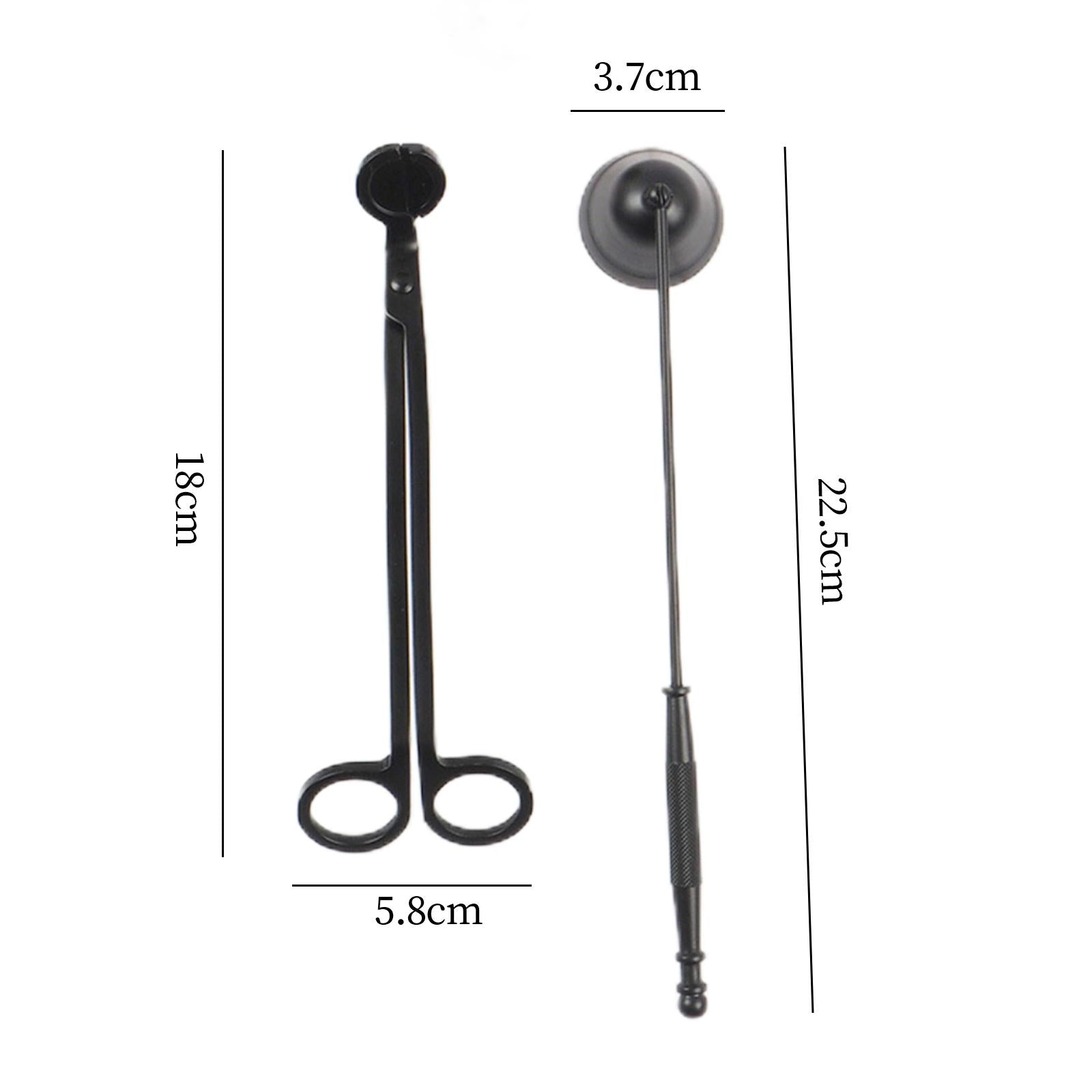 2x Candle Snuffer Candle Wick Trimmer Accessory Set Candle Cutter Safely Black