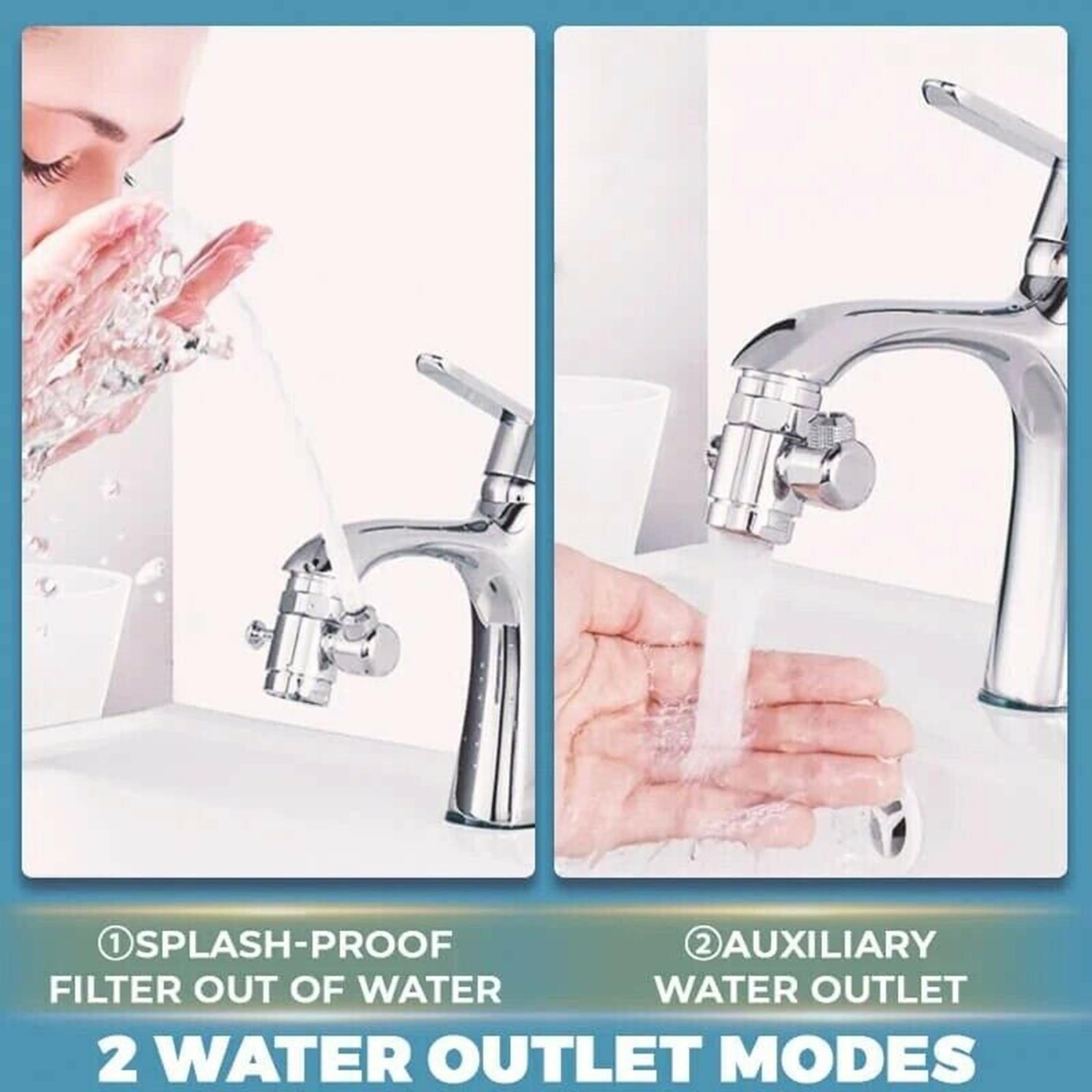 Splash Filter Faucet Replacement Adjustable Nozzle Rotatable for Bathroom