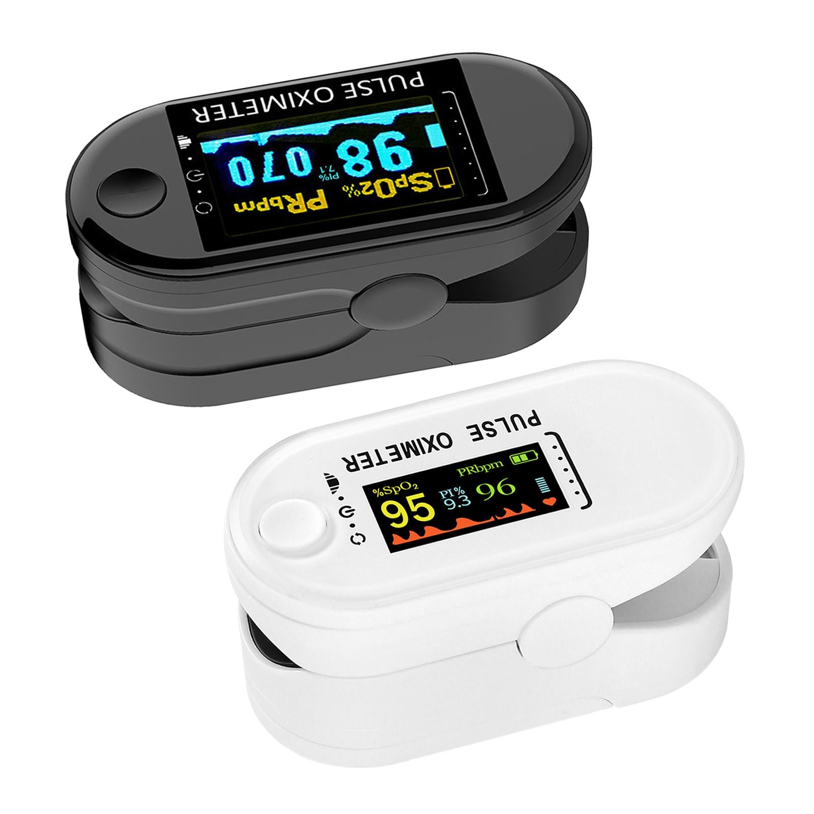 Finger Pulse Oximeter Blood Oxygen Saturation Meter Black