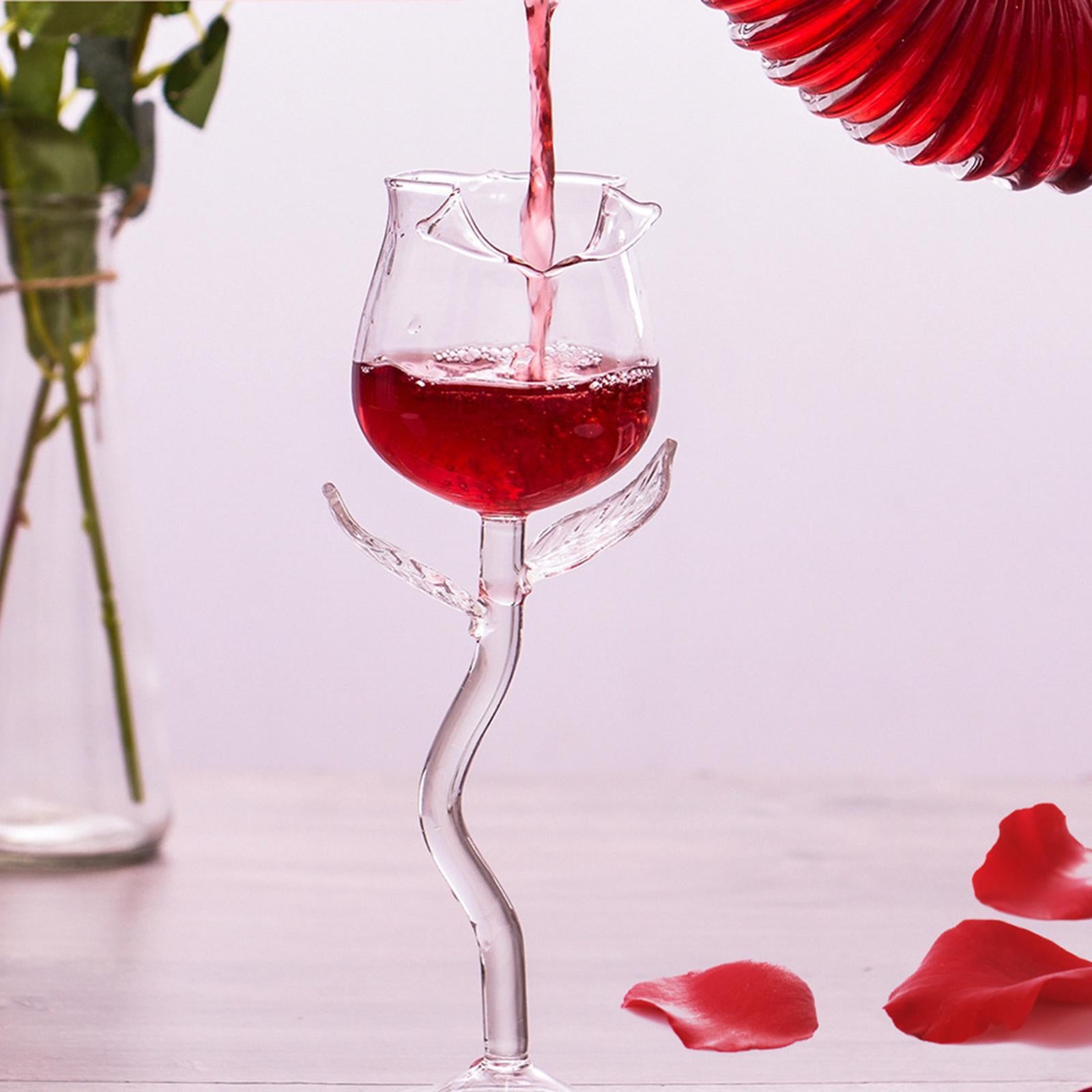 Rose Wine Glasses Transparent Barware for Festival Housewarming Gifts Dinner