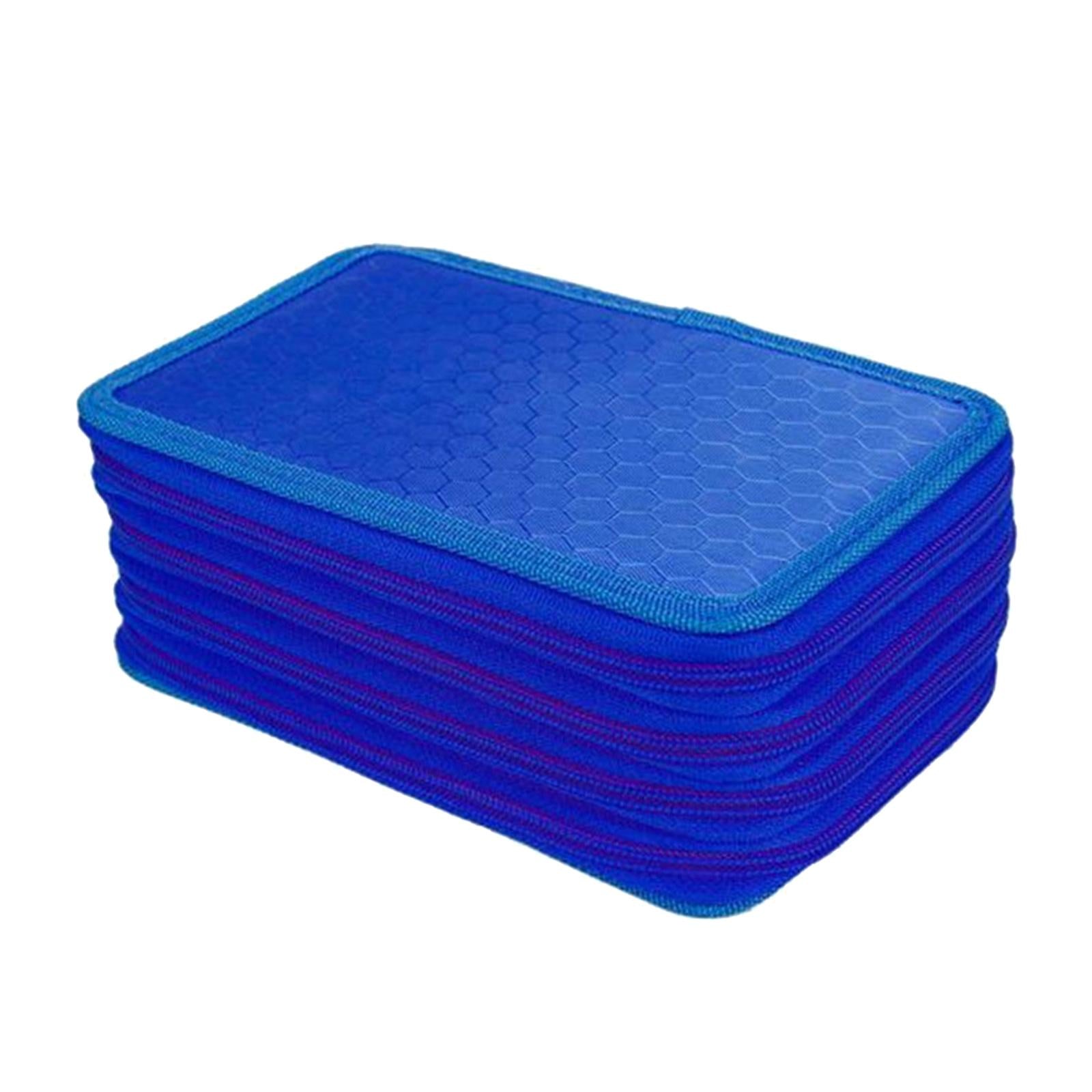 72 Slots Pencil Case for Watercolor Pens Markers Boys Girls Art Supplies Blue