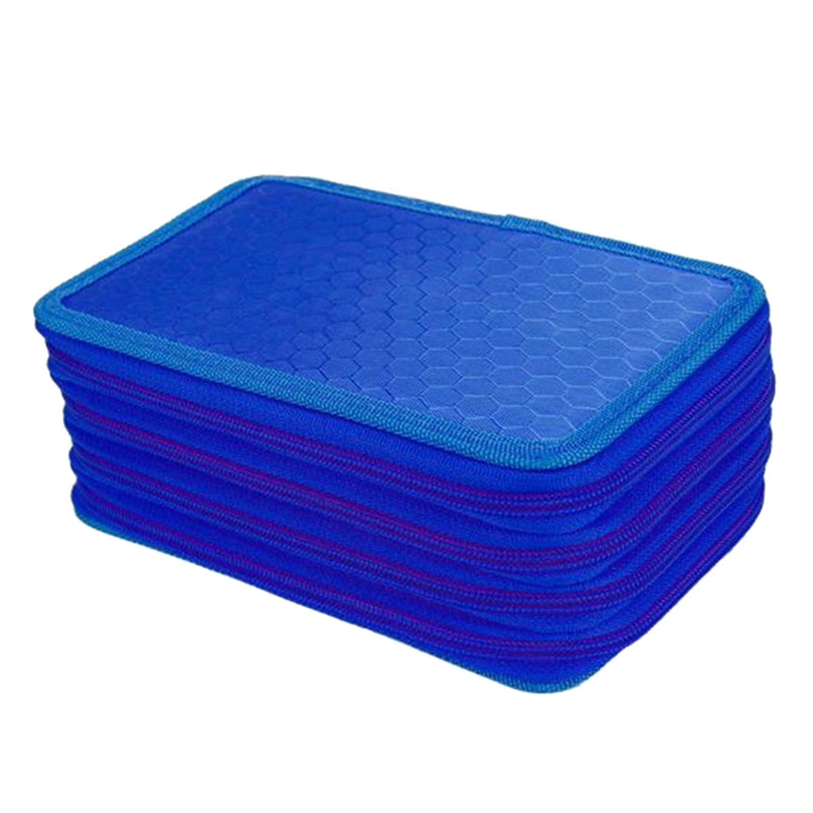 72 Slots Pencil Case for Watercolor Pens Markers Boys Girls Art Supplies Blue