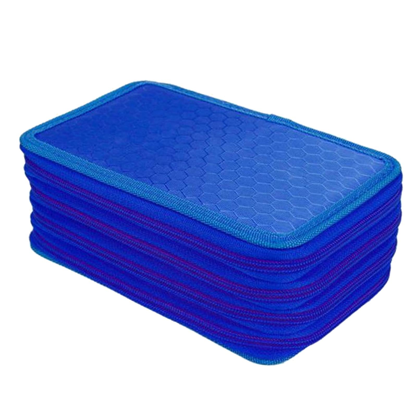 72 Slots Pencil Case for Watercolor Pens Markers Boys Girls Art Supplies Blue
