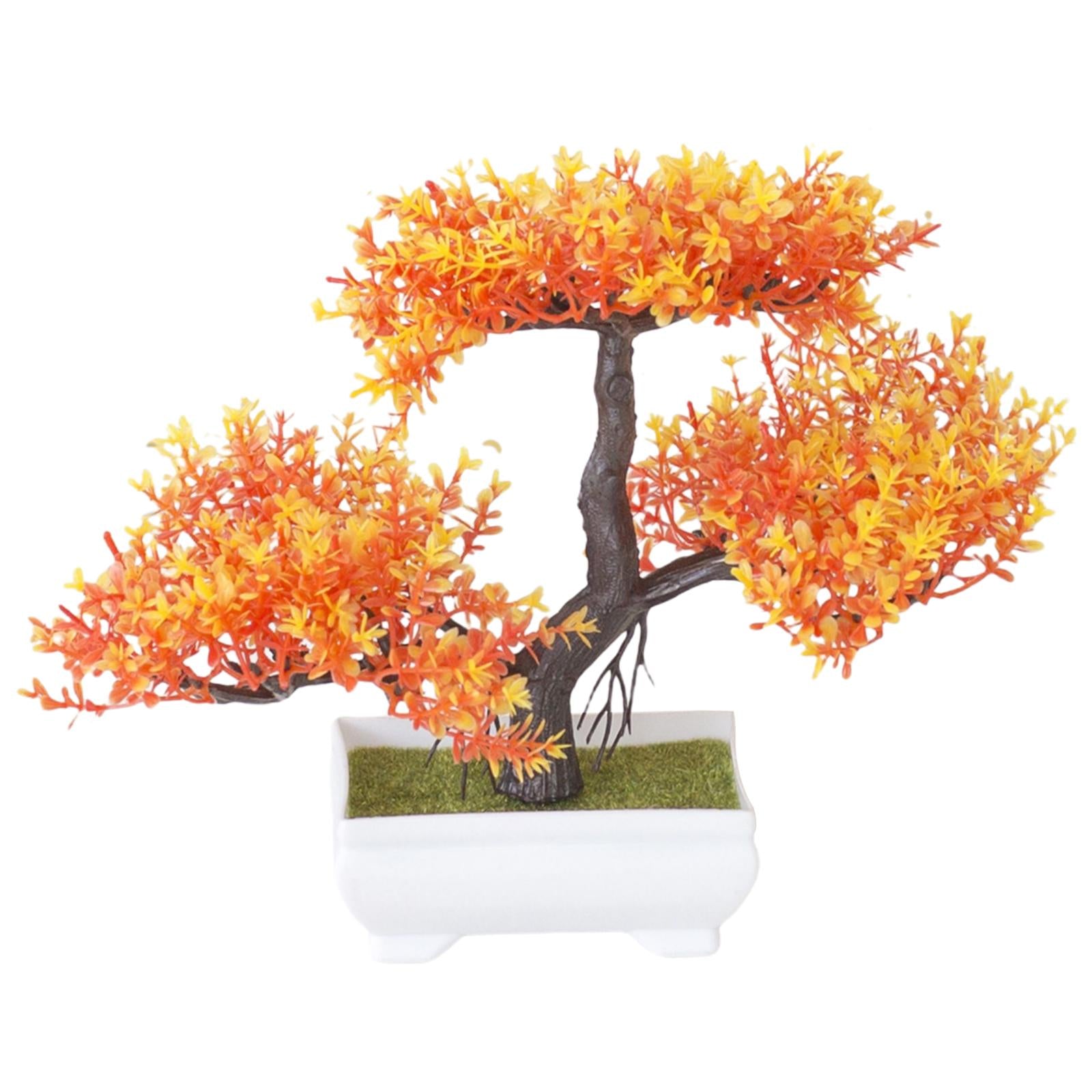 Artificial Plants Bonsai Tree for Home Garden Office Wall Book Shelf Decor Yellow