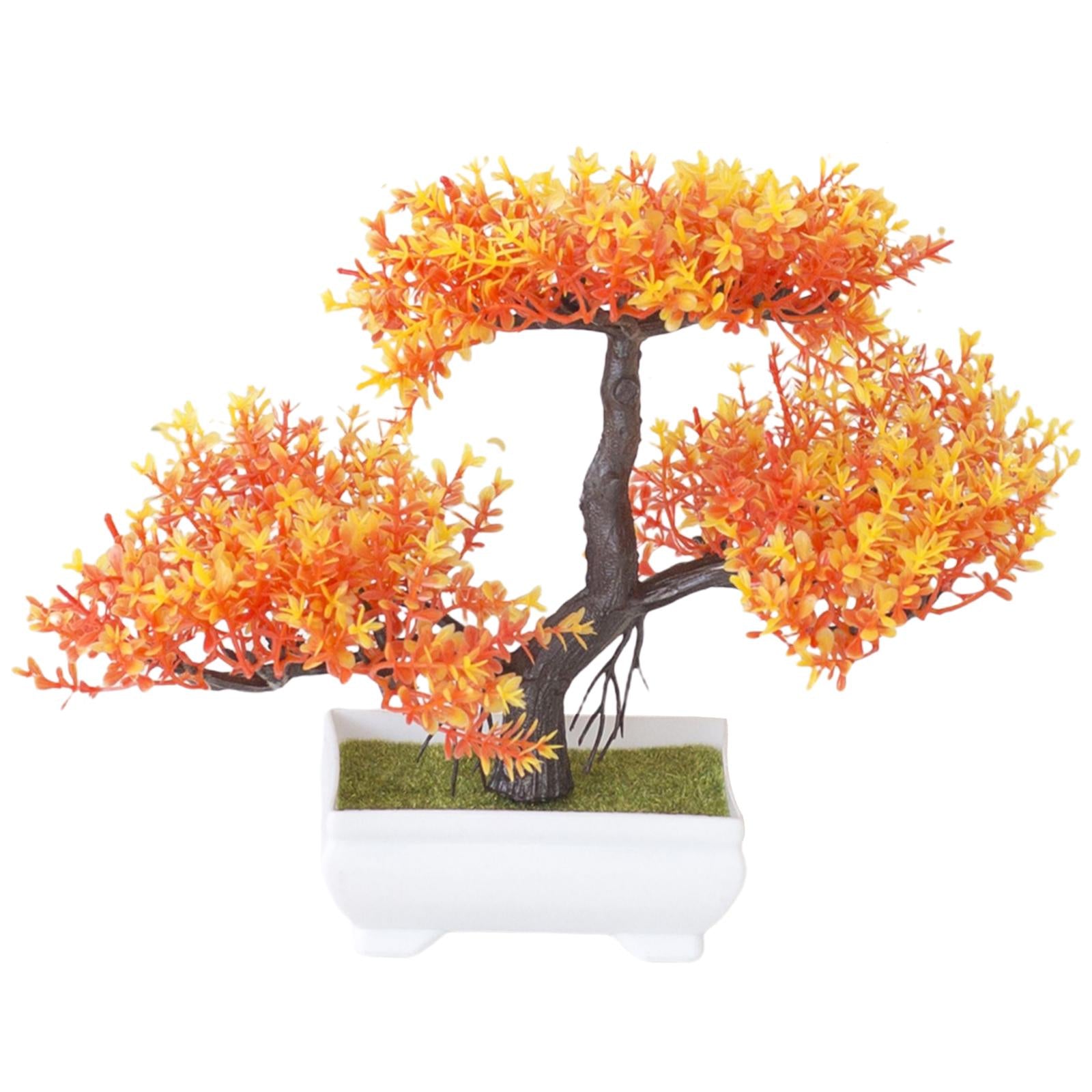 Artificial Plants Bonsai Tree for Home Garden Office Wall Book Shelf Decor Yellow
