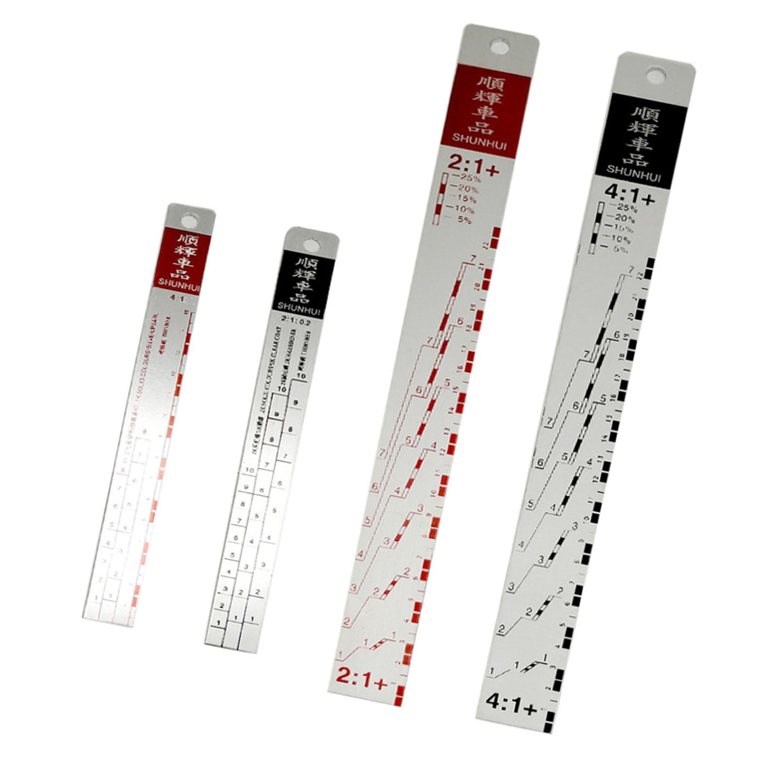 Car Paint Ruler Stirrer 2:1 and 4:1 for Mixing Car Paint Automotive Coatings Large