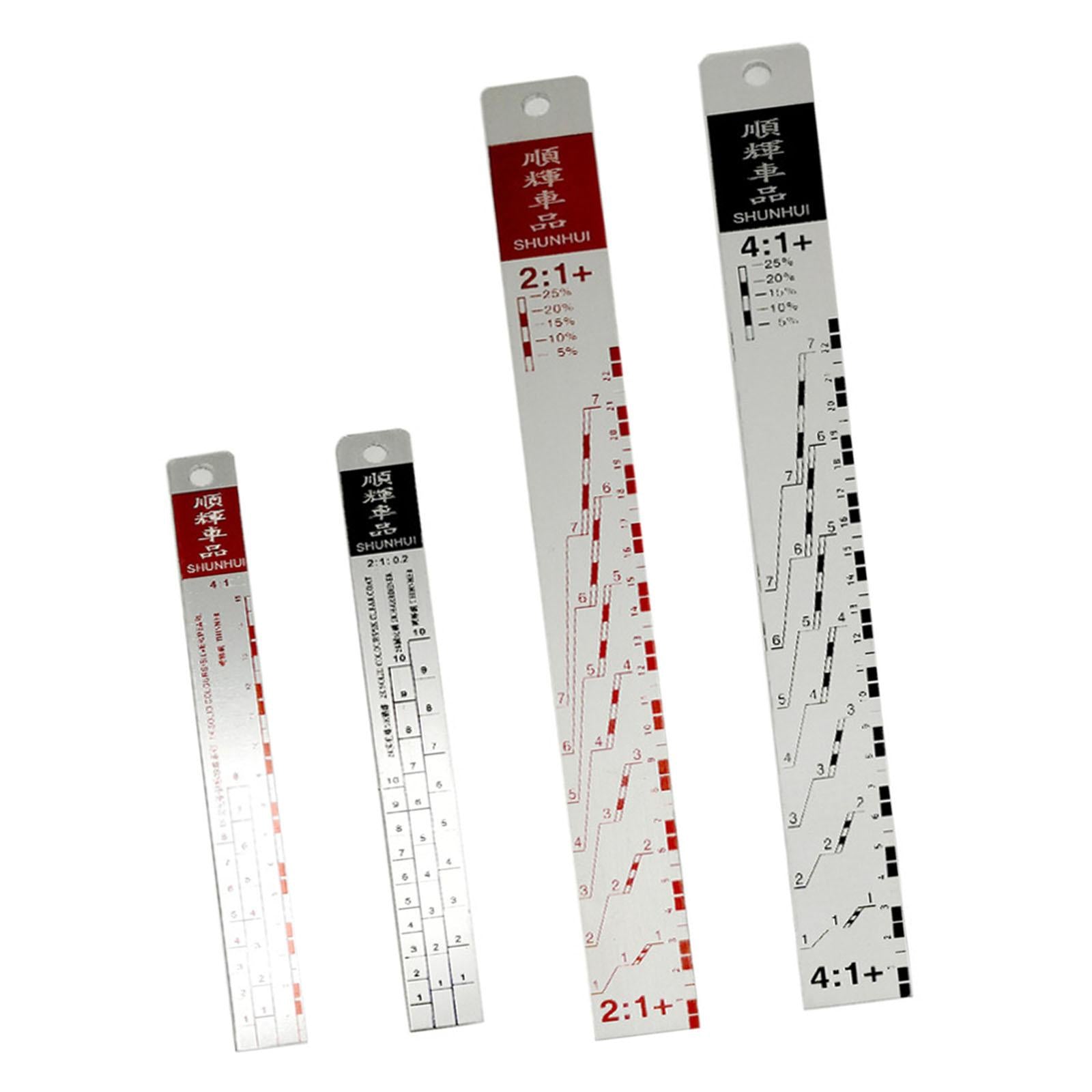 Car Paint Ruler Stirrer 2:1 and 4:1 for Mixing Car Paint Automotive Coatings Large