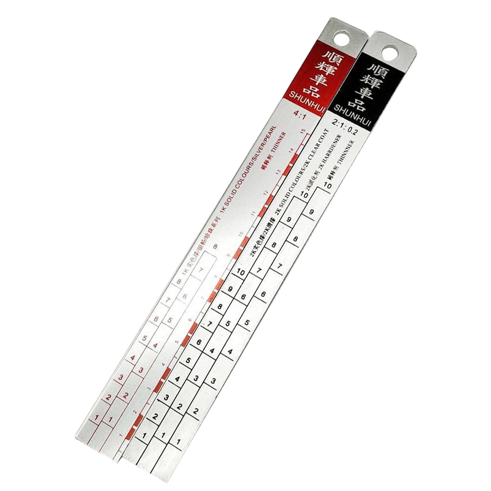 Car Paint Ruler Stirrer 2:1 and 4:1 for Mixing Car Paint Automotive Coatings Small